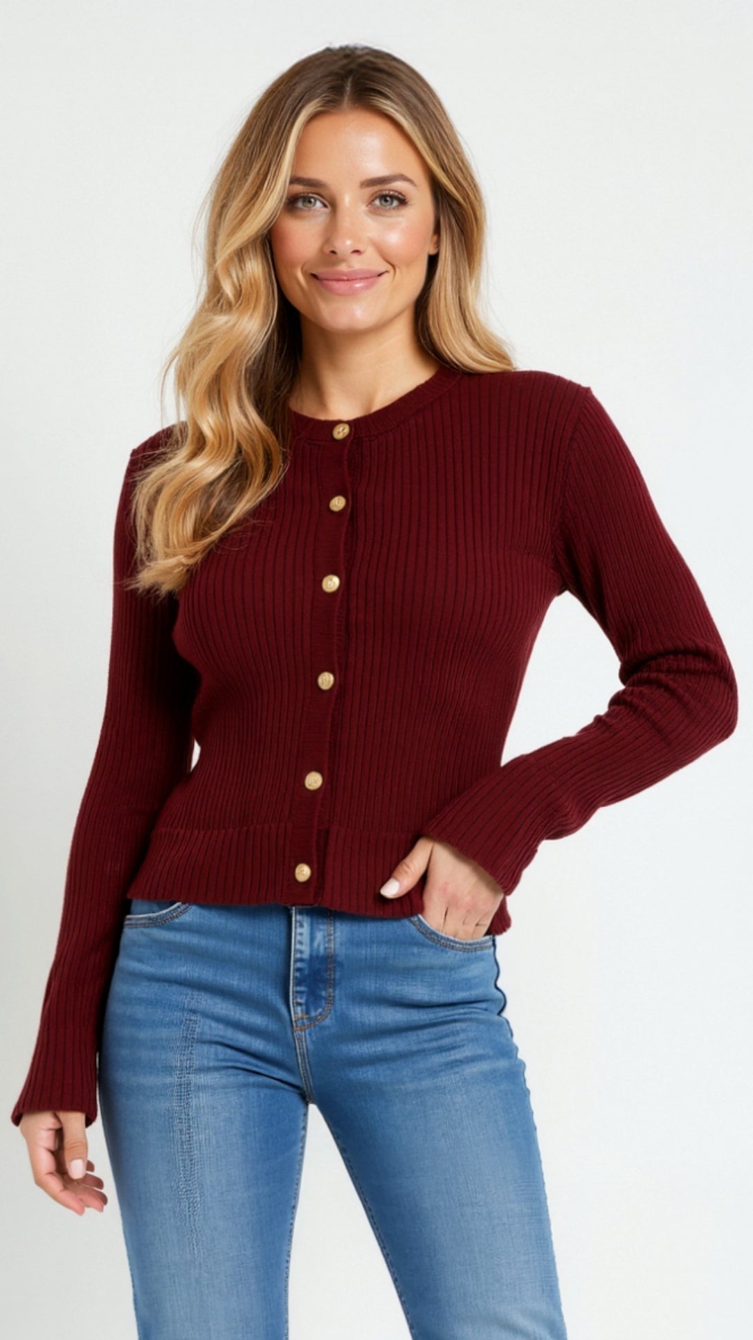 Betty Textured Ribbed Knit Top 8