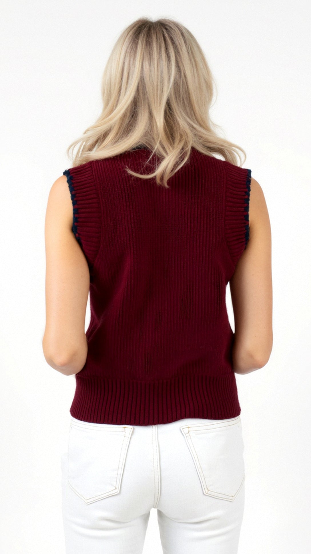 Blair Textured Ribbed Sweater Vest 4