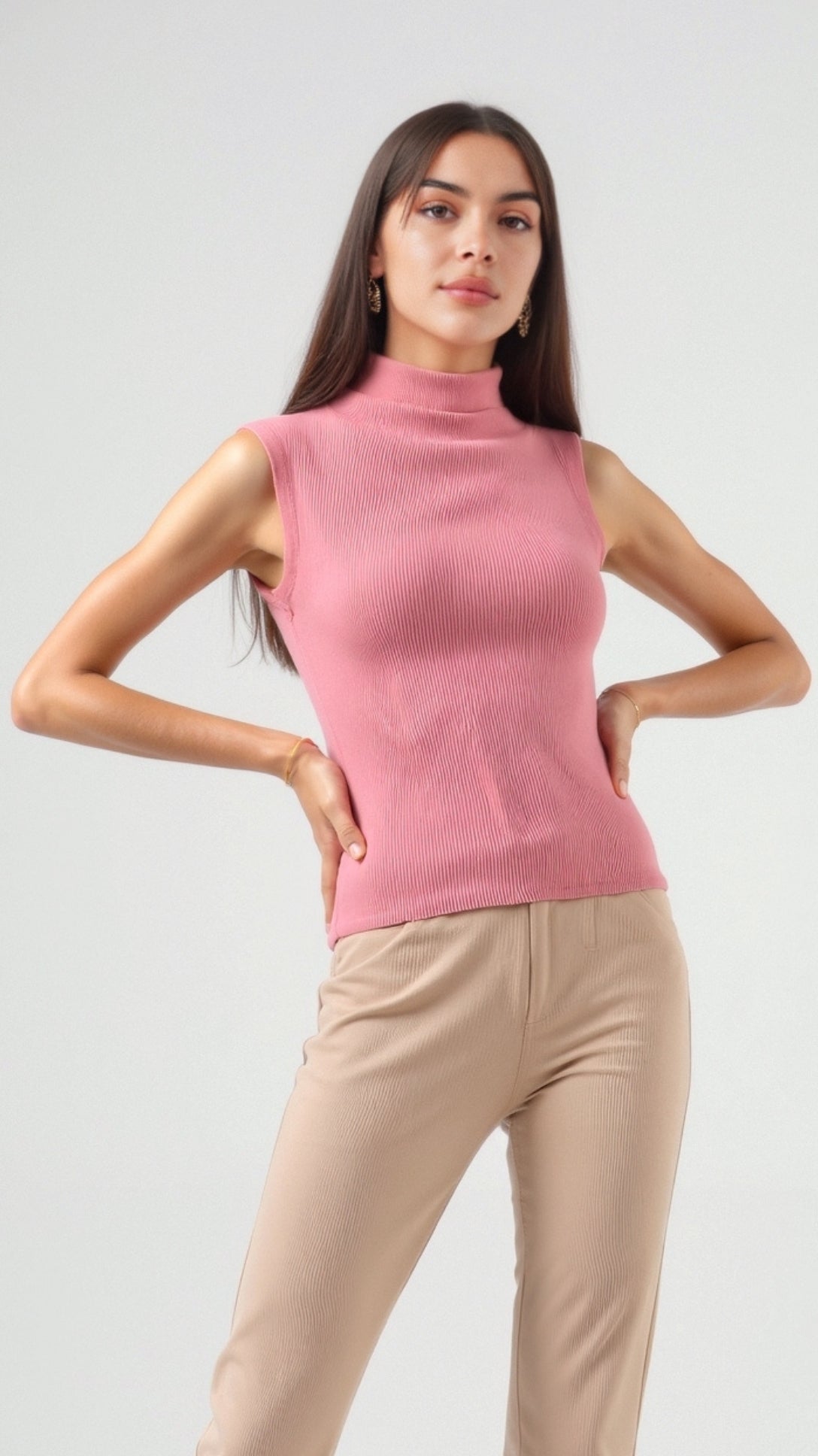 Cassandra Sleek Mock Neck Top 11