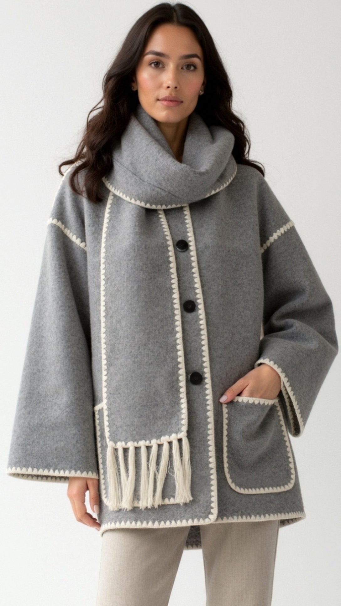 Catherine Cozy Contrast Trim Jacket 3