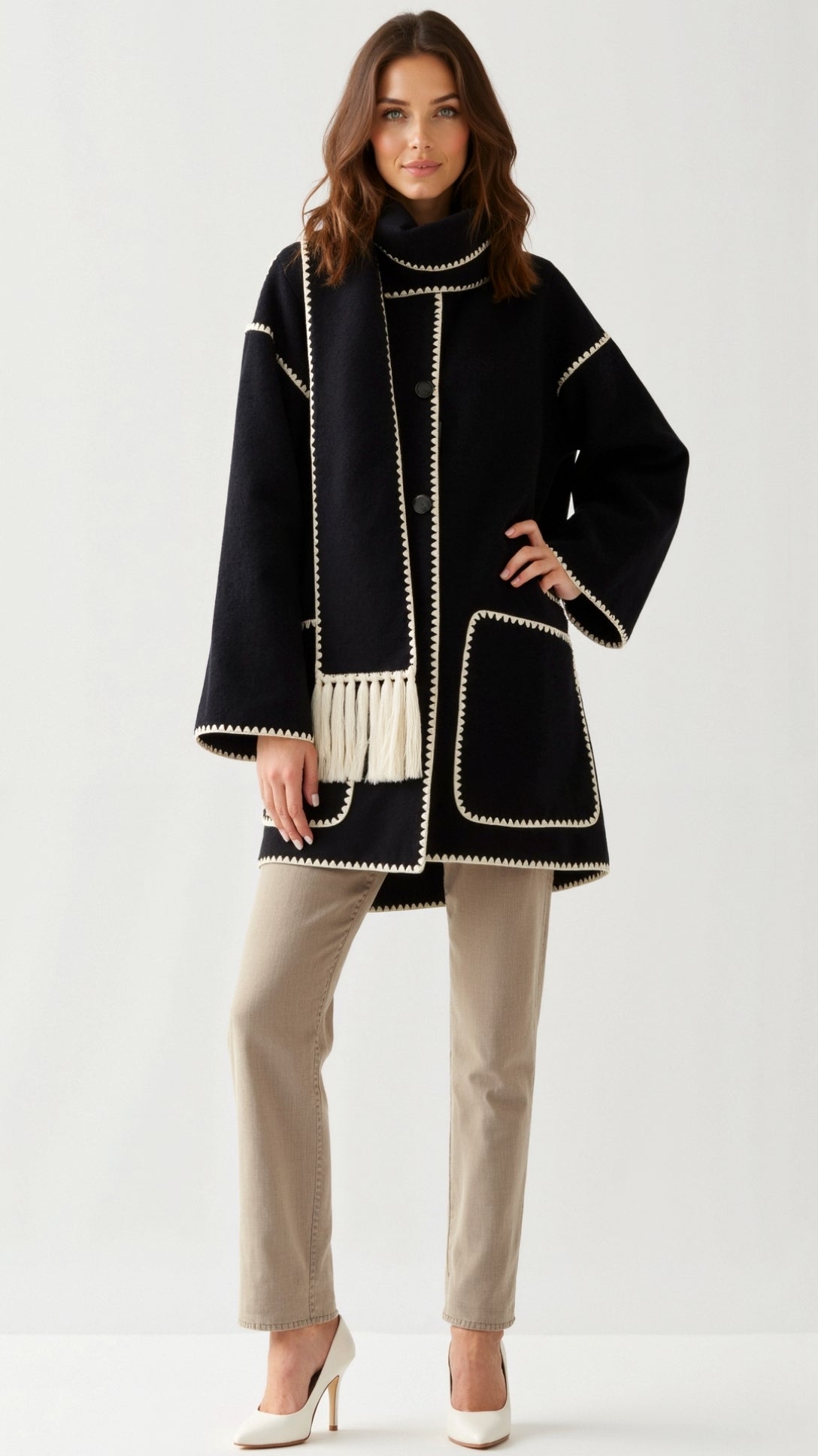 Catherine Cozy Contrast Trim Jacket 5