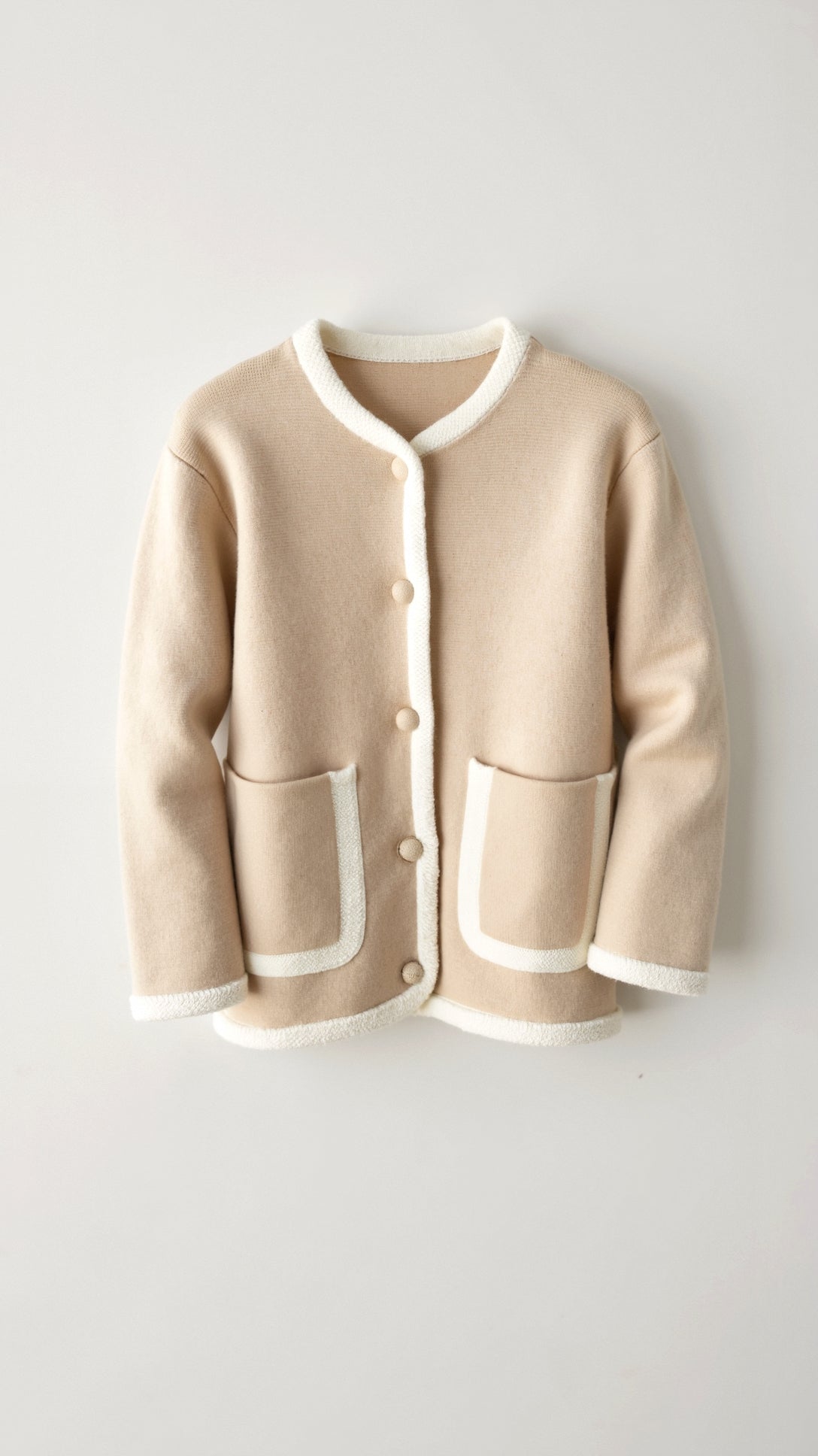 Diana Cropped Contrast Trim Cardigan 2