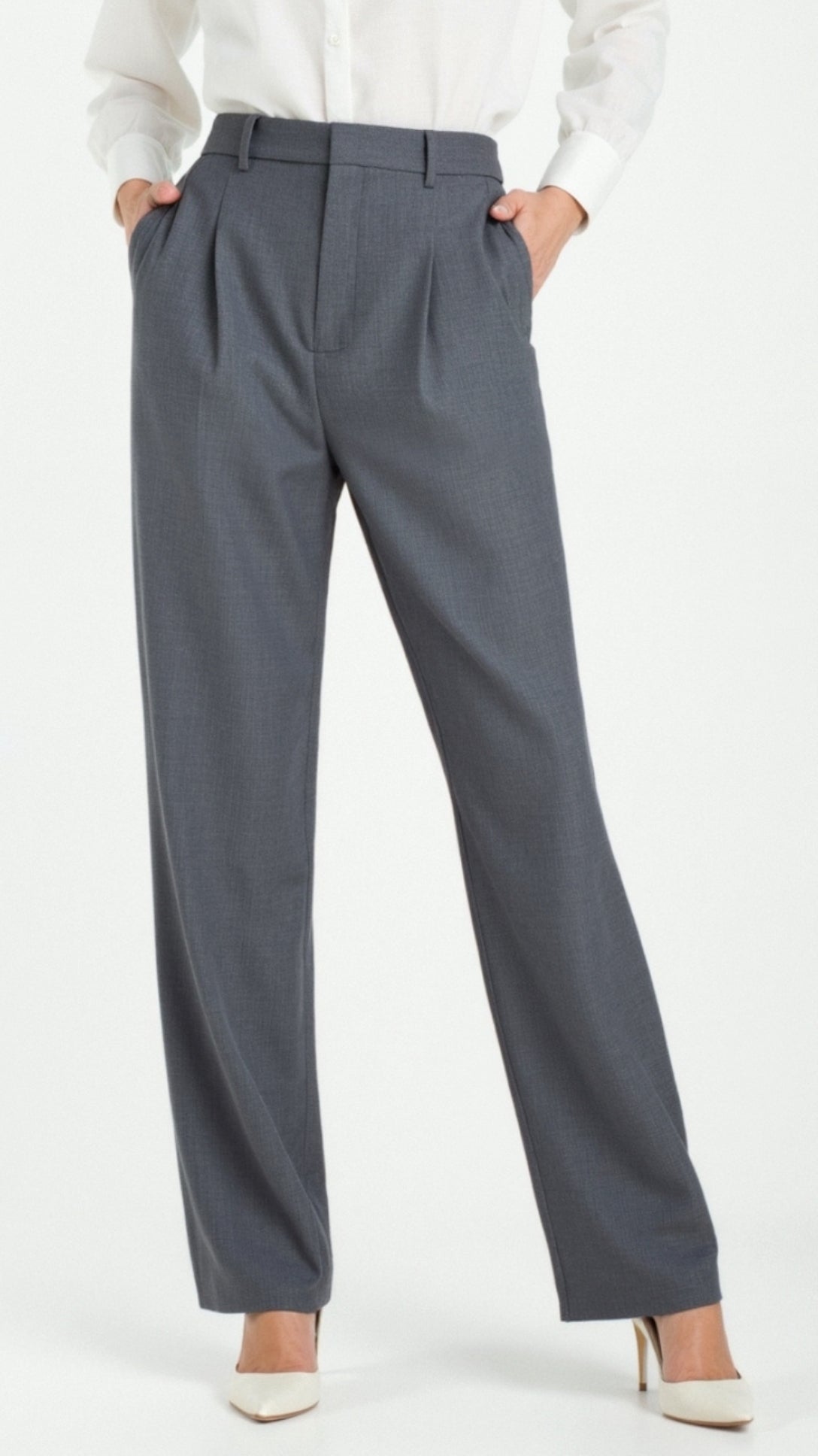 Dorothy Pleated Straight-Leg Trousers 3