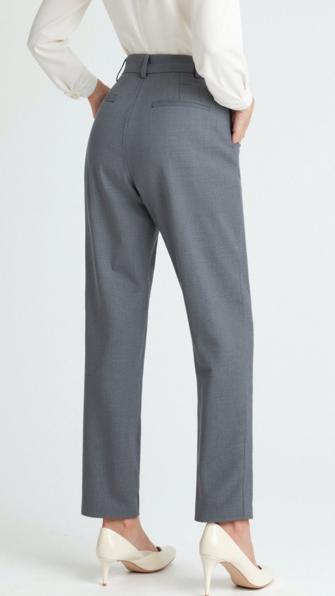 Dorothy Pleated Straight-Leg Trousers 4