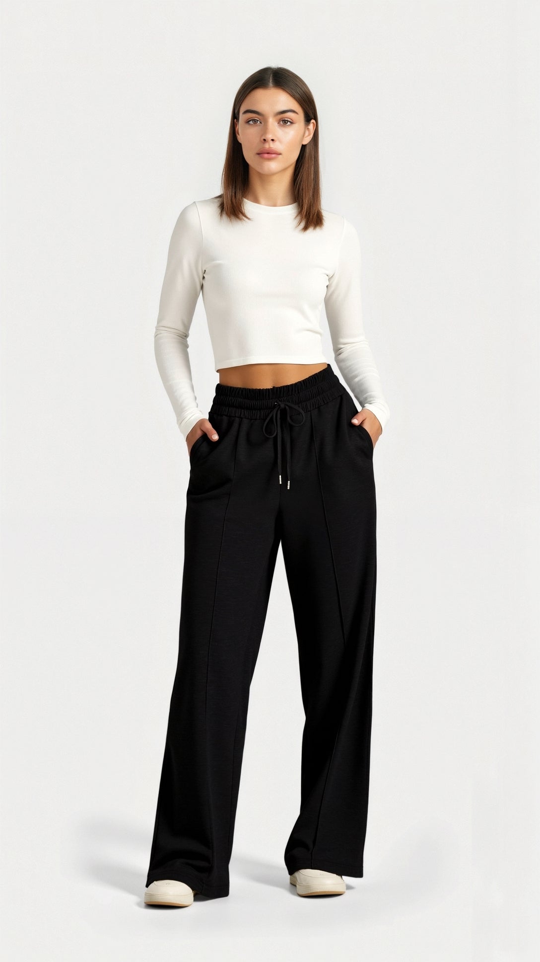 Ellie Relaxed Wide-Leg Trousers 0