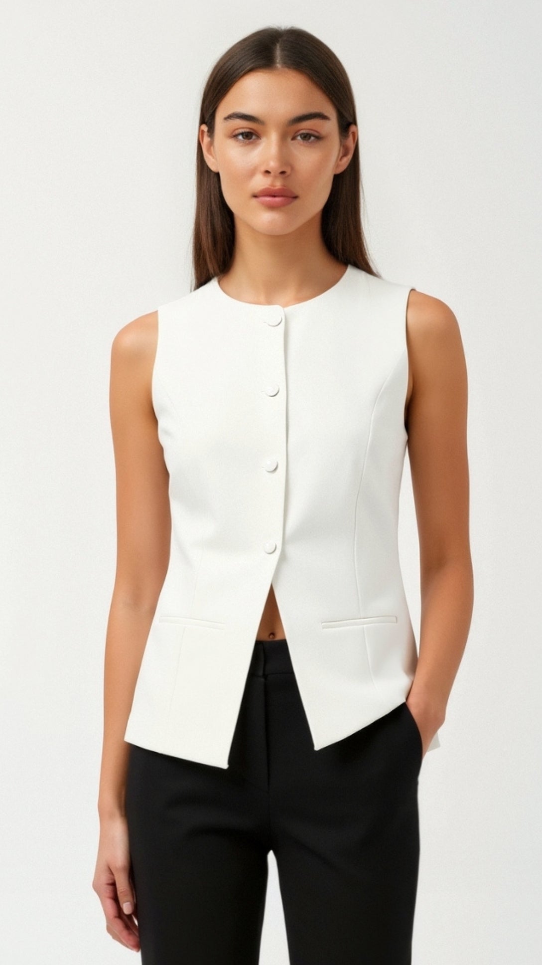 Ellie Sleek Buttoned Tank Top for Women 6