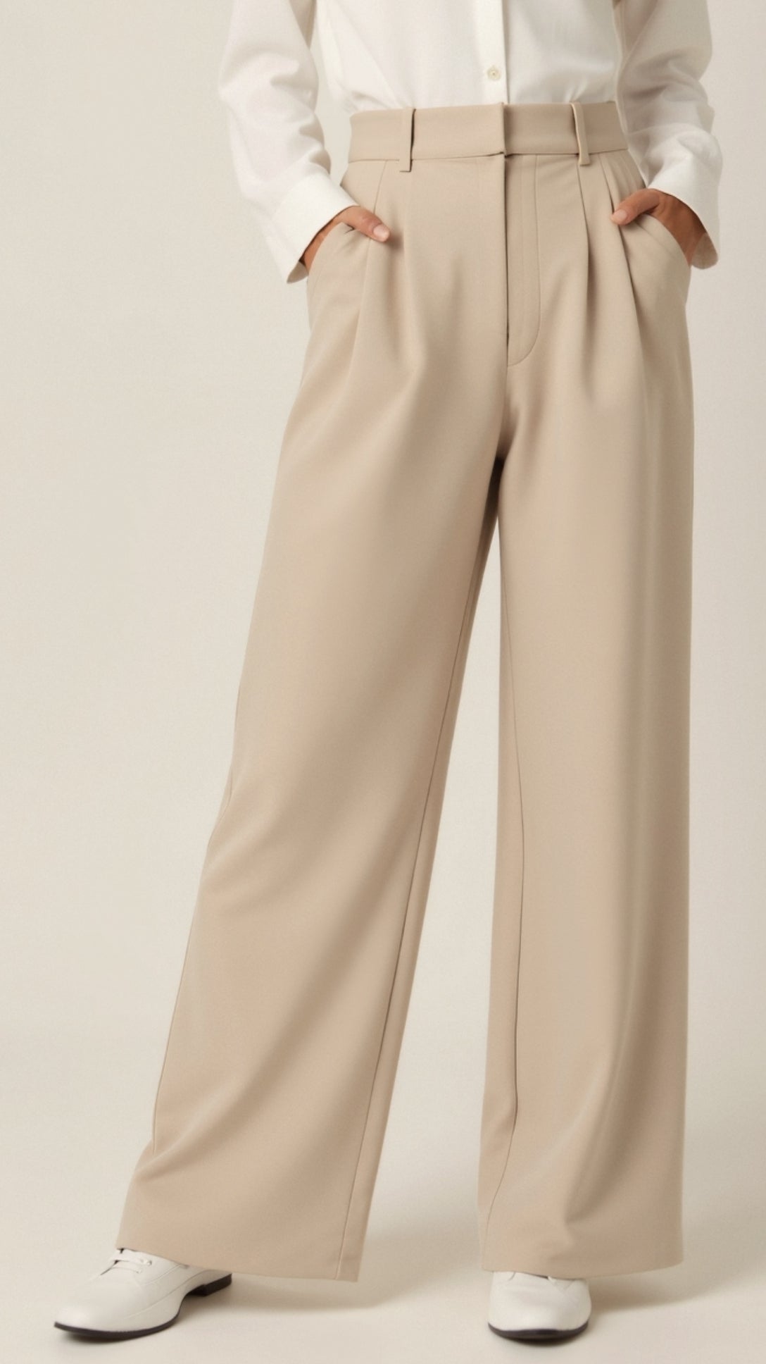 Emma Pleated Wide-Leg Trousers 1