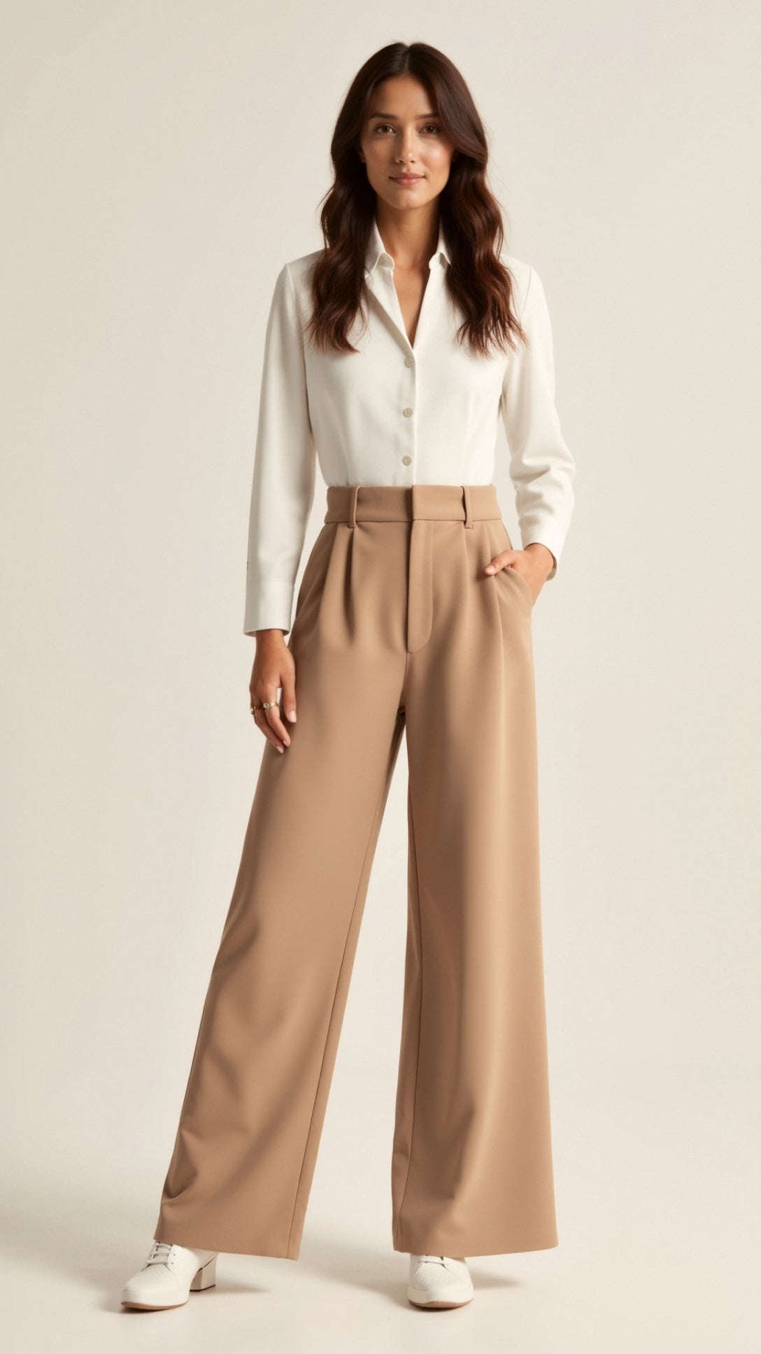 Emma Pleated Wide-Leg Trousers 10