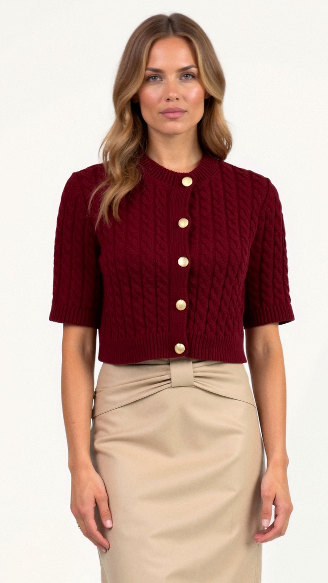 Faith Textured Cropped Cardigan 0