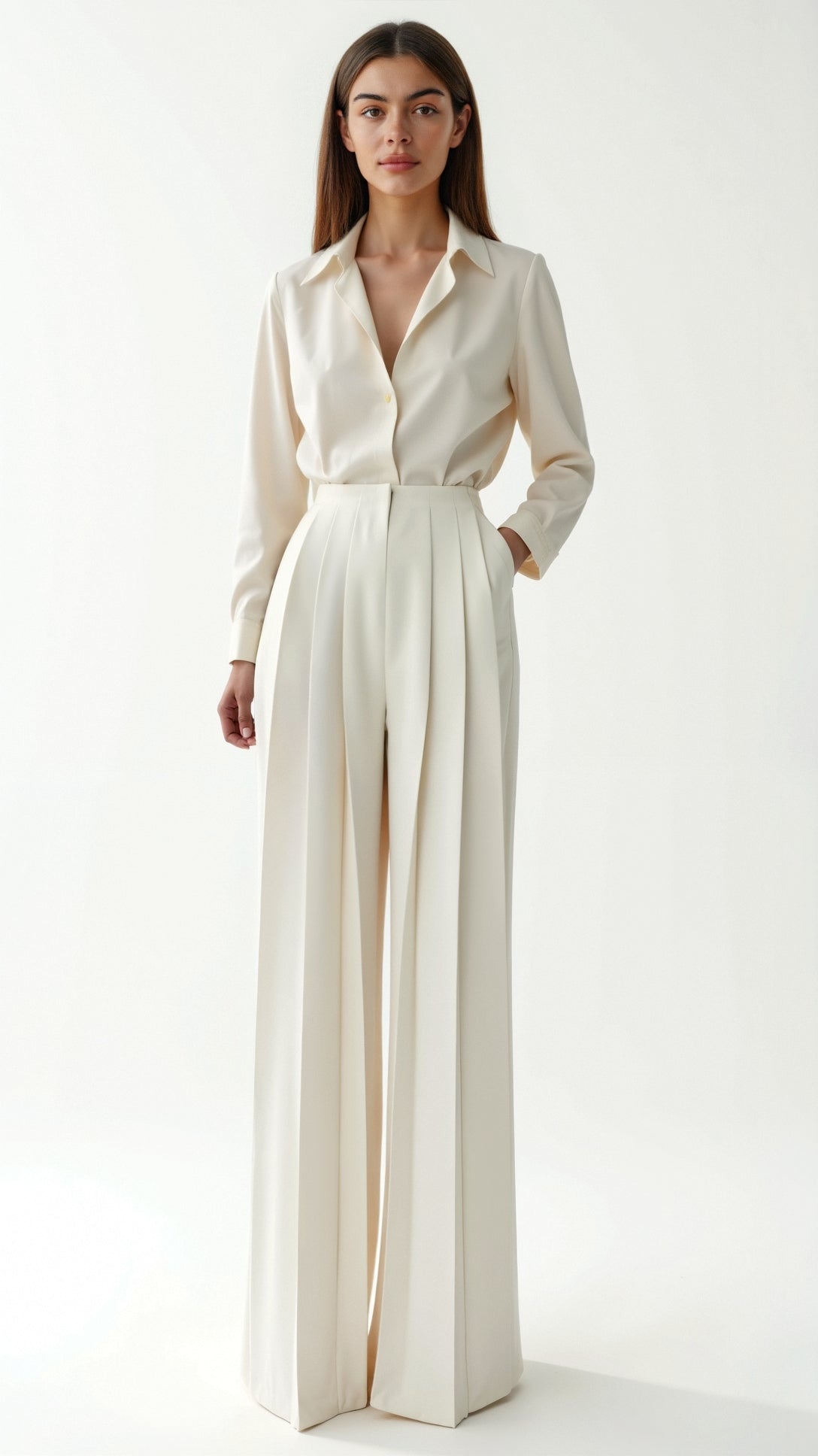 Iris Elegant Wide-Leg Trousers 0