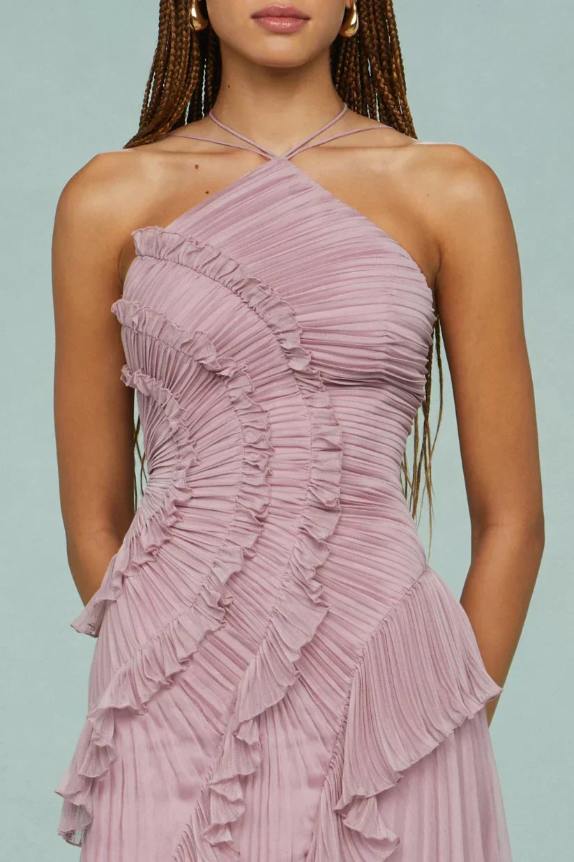 Gianna Halter Ruffle Dress