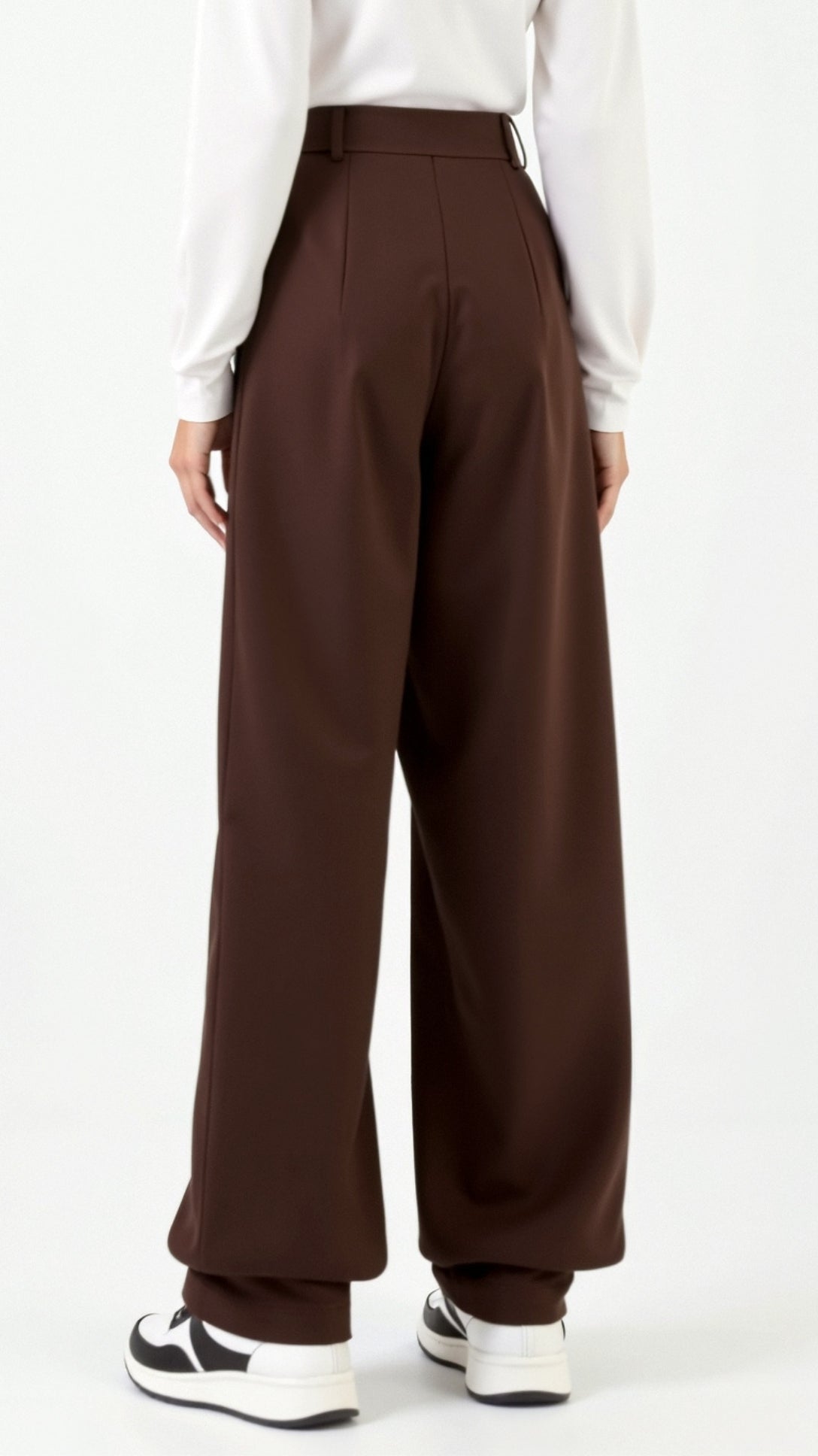 Jean Asymmetrical Wide-Leg Trousers Women 8