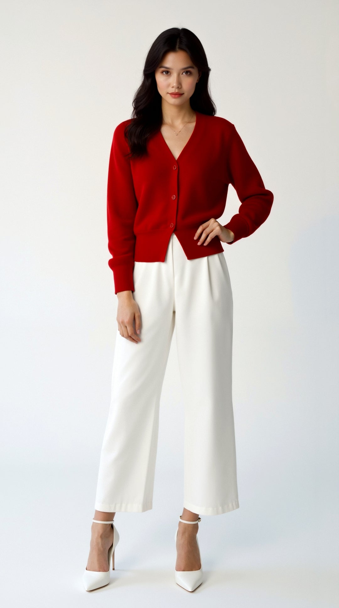 Jessica Soft Knit V-Neck Cardigan 0