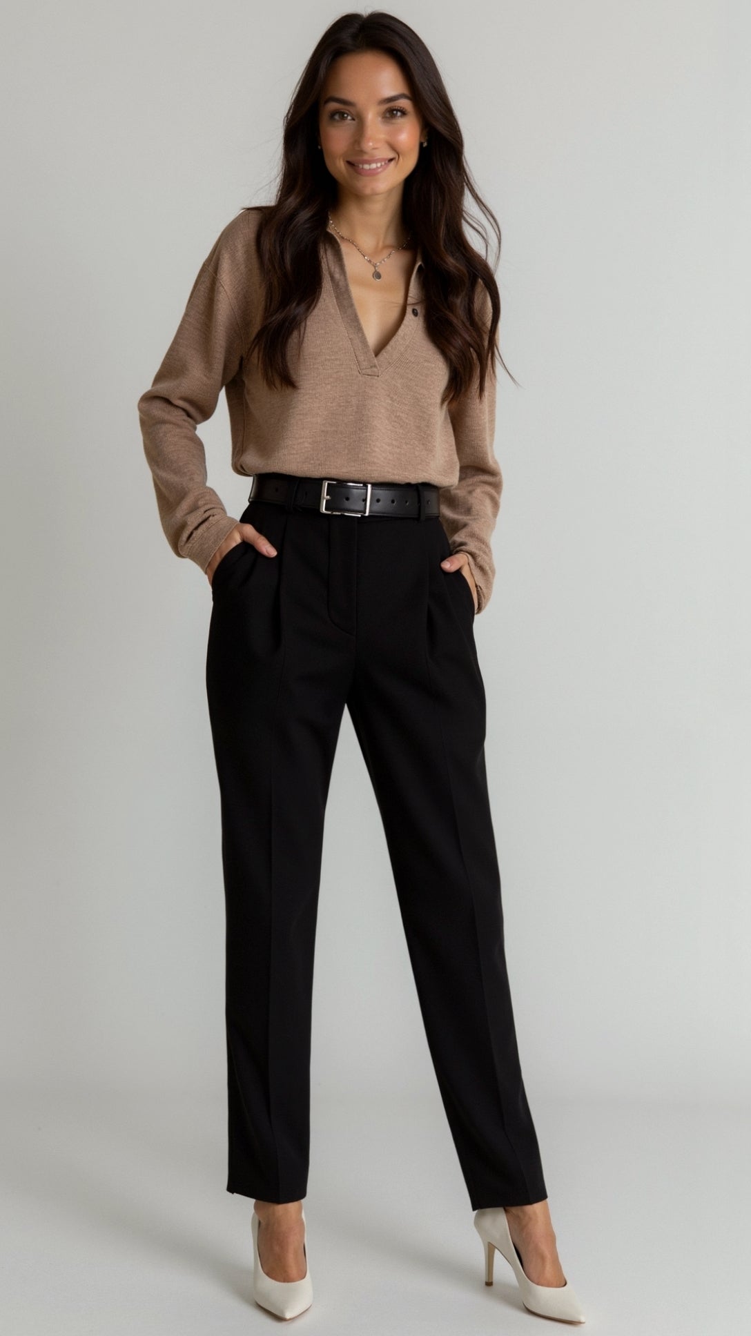 Margaret Soft Knit Polo Sweater 0