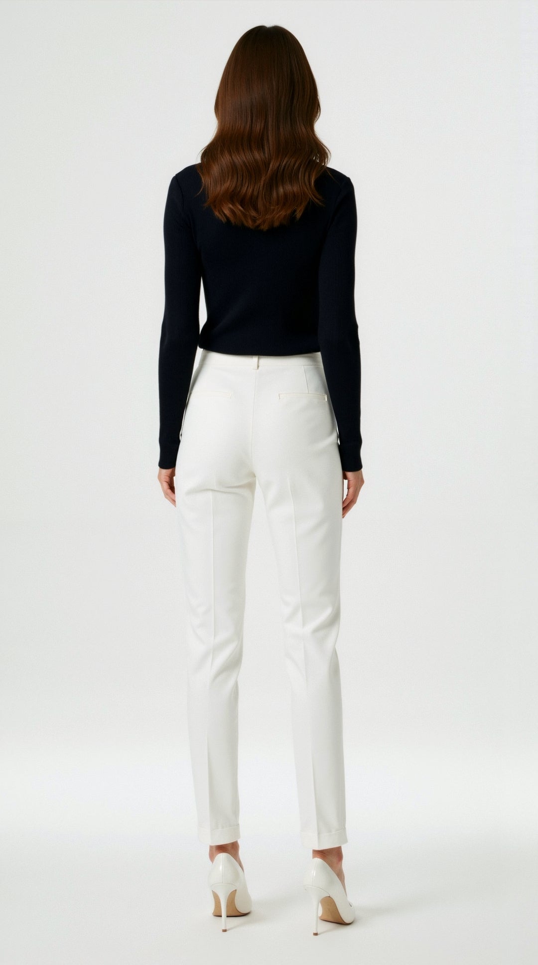 Michelle Textured Ribbed V-Neck Sweater 1