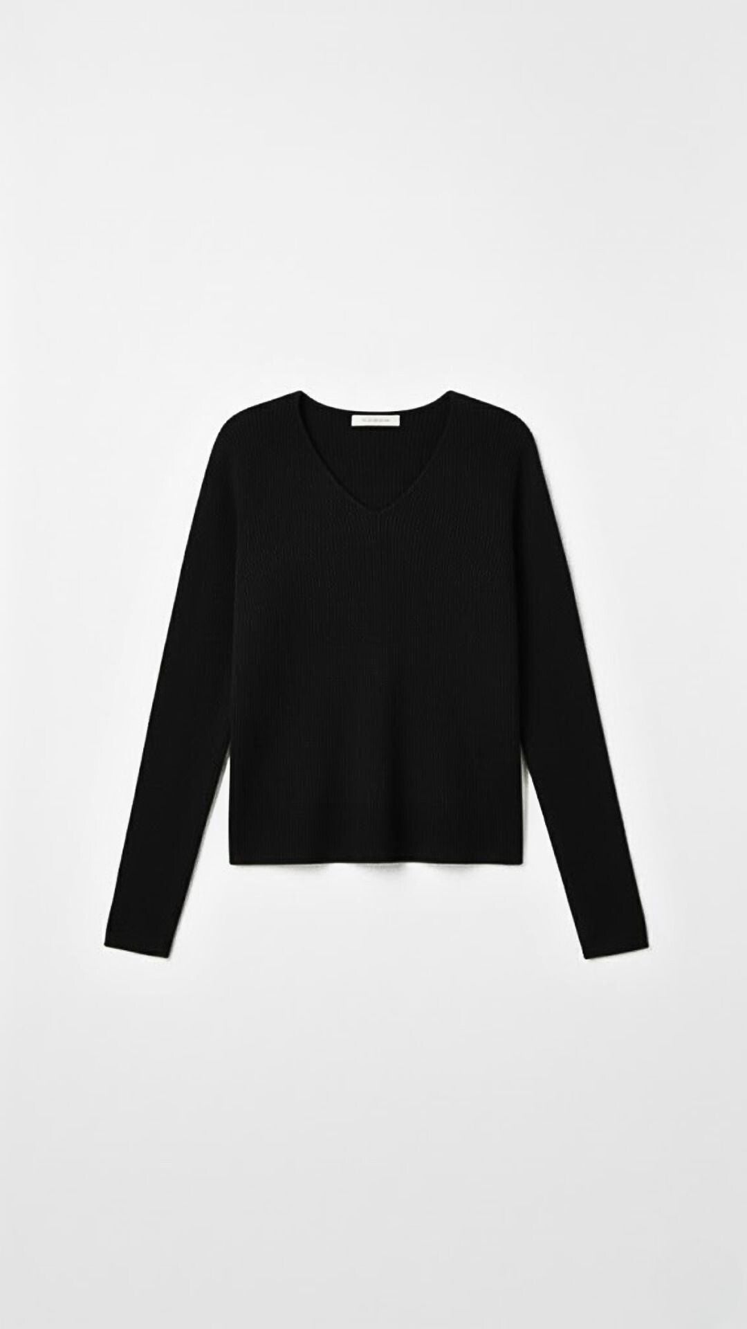 Michelle Textured Ribbed V-Neck Sweater 2