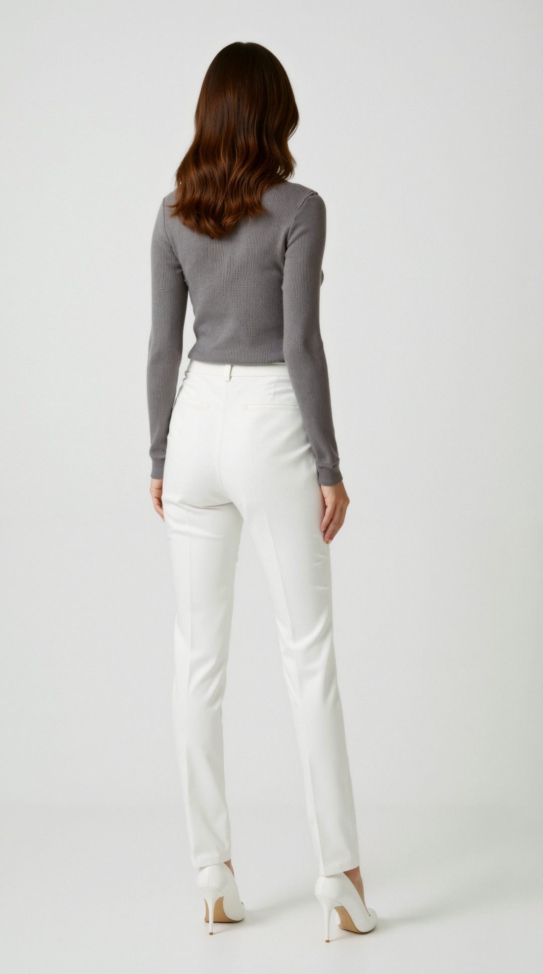 Michelle Textured Ribbed V-Neck Sweater 7