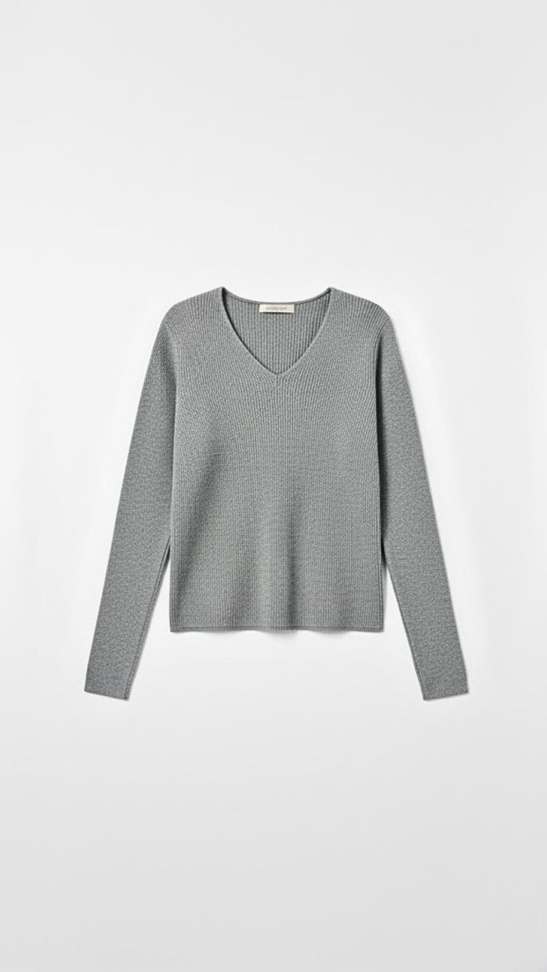 Michelle Textured Ribbed V-Neck Sweater 8