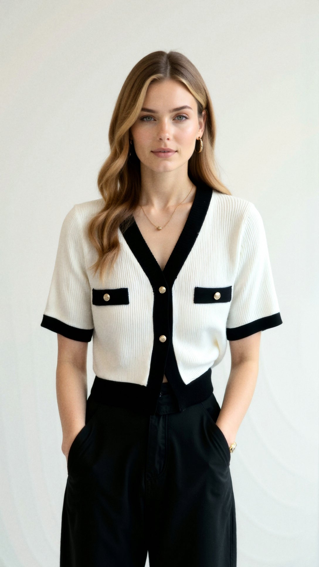 Nerina Chic Contrast Cardigan 2