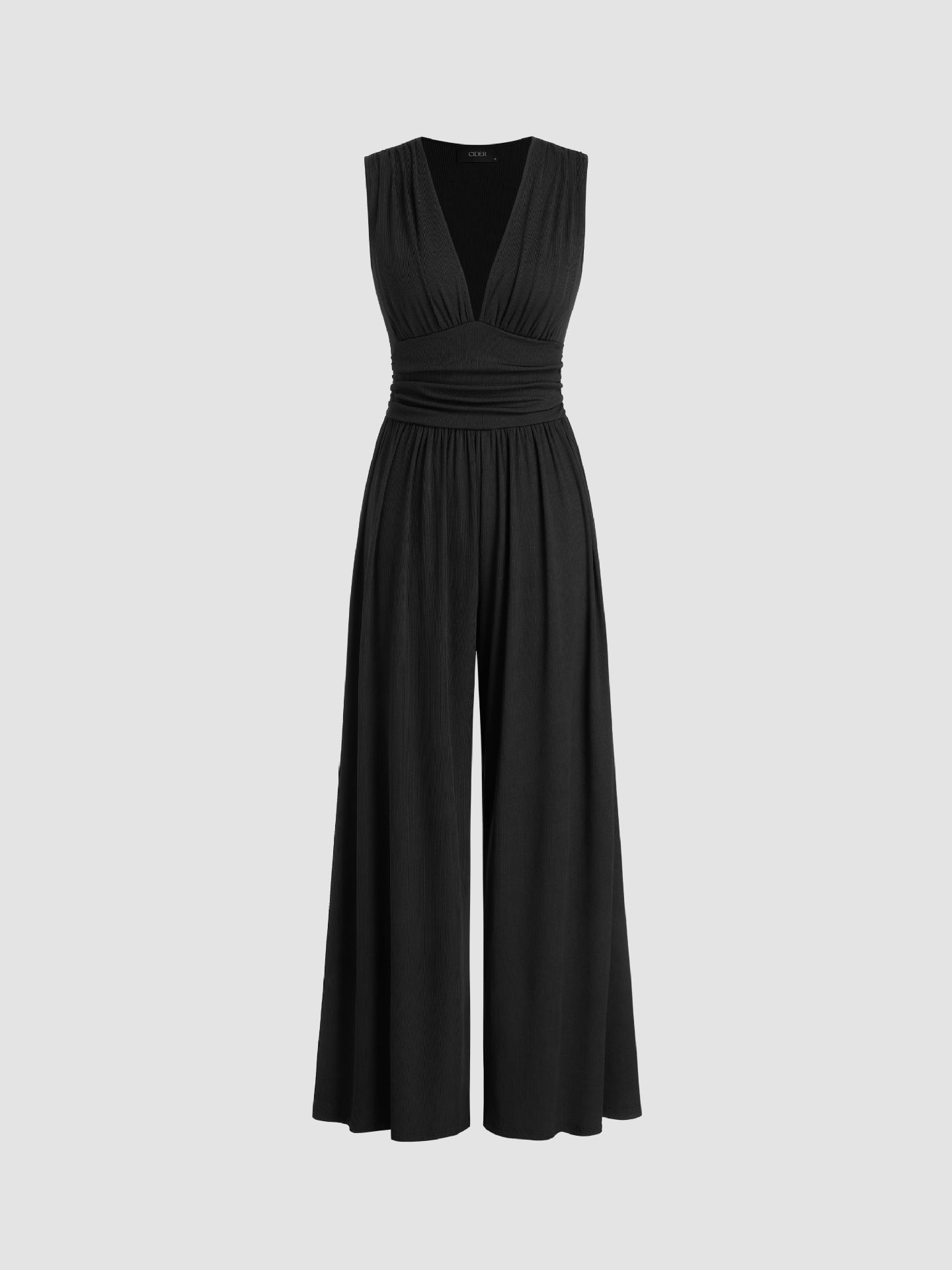Valentina Plunge Wide-Leg Jumpsuit