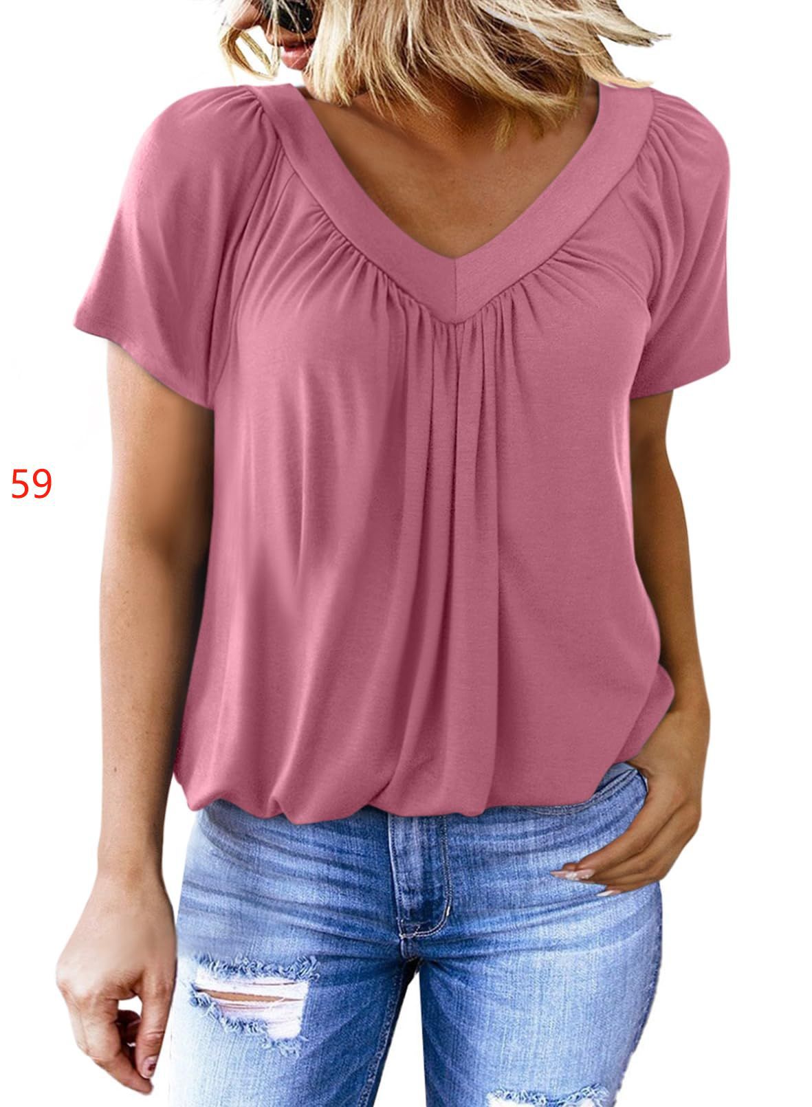 Sofia Pleated V-Neck Top