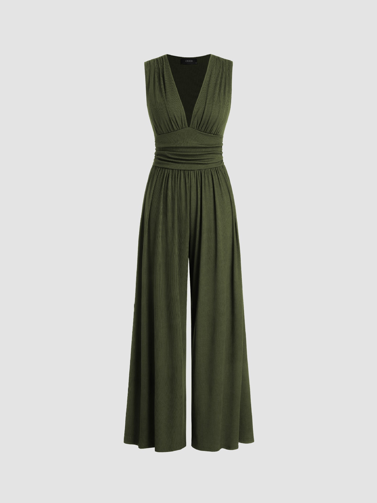 Valentina Plunge Wide-Leg Jumpsuit