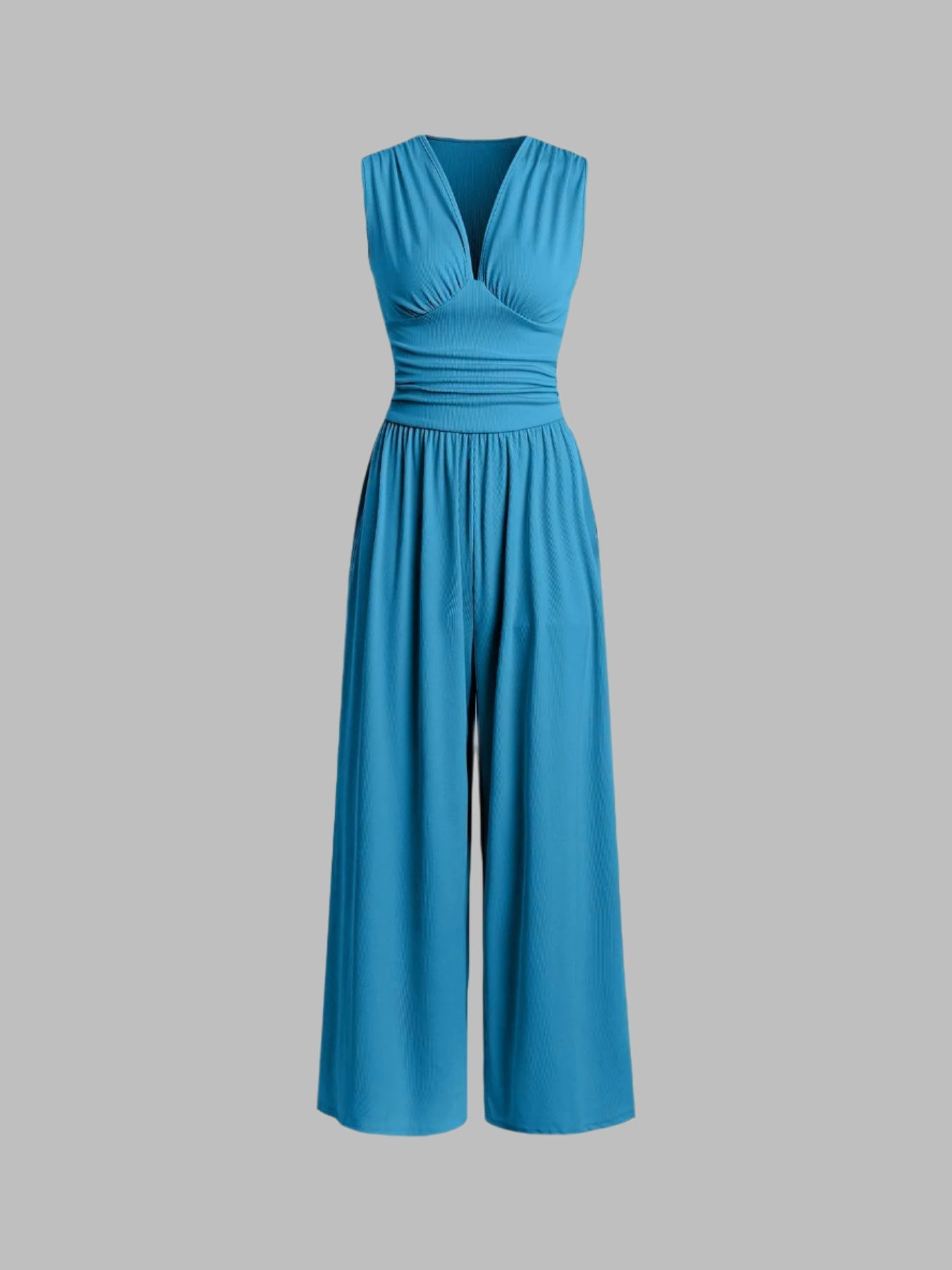 Valentina Plunge Wide-Leg Jumpsuit