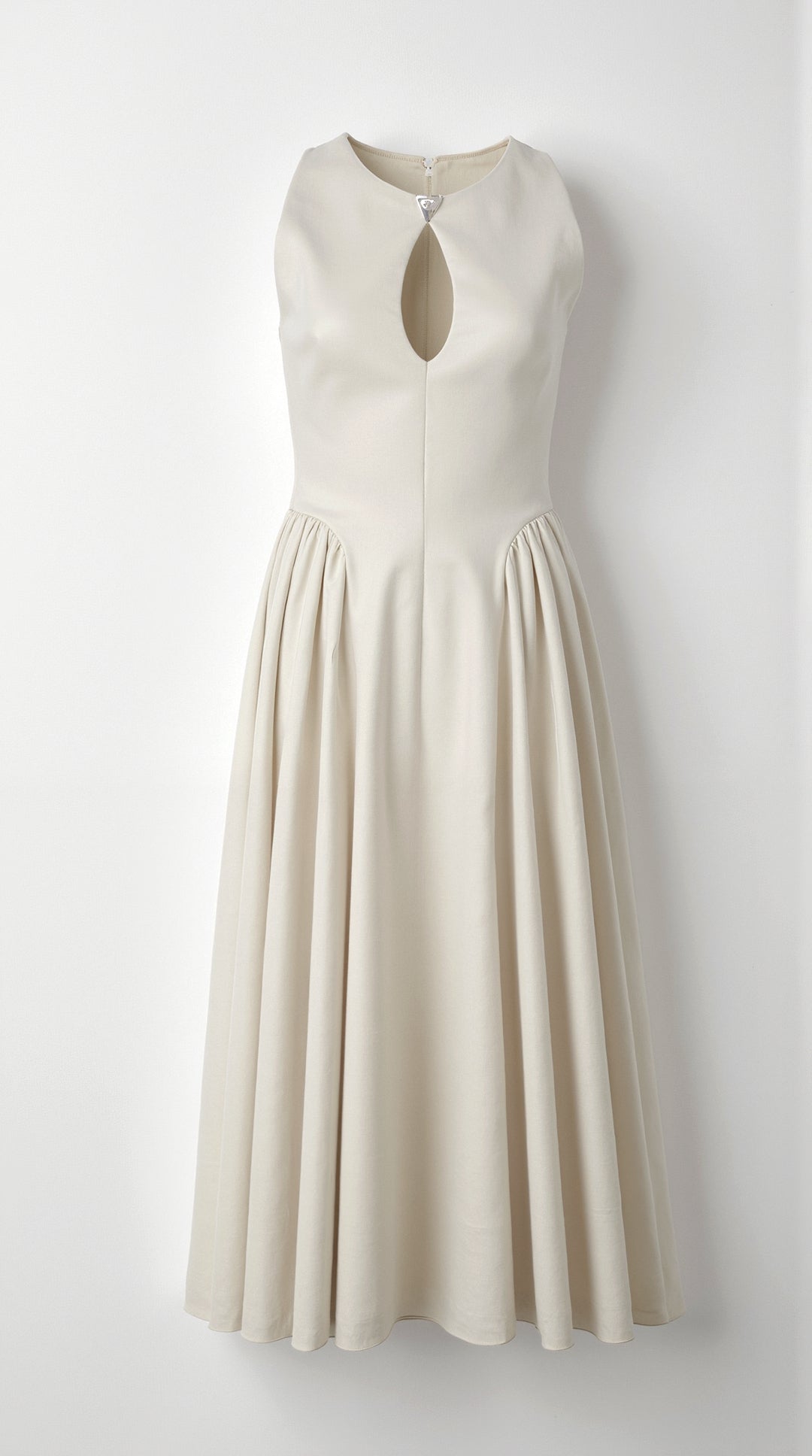 Samantha Breezy White Linen Cutout Summer Dress 5