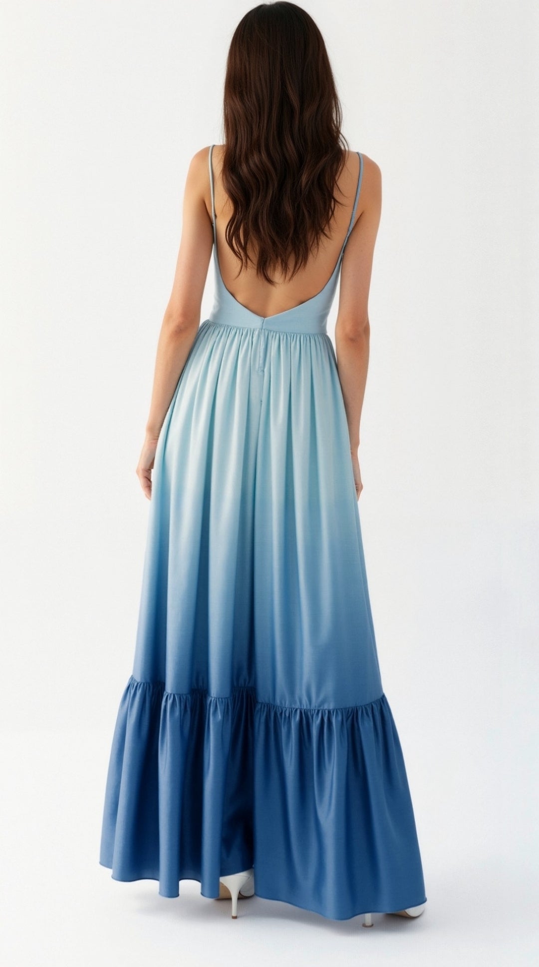 Samantha Halter Cutout Maxi Dress for Women - Elegant Summer Wedding Guest Dress 1