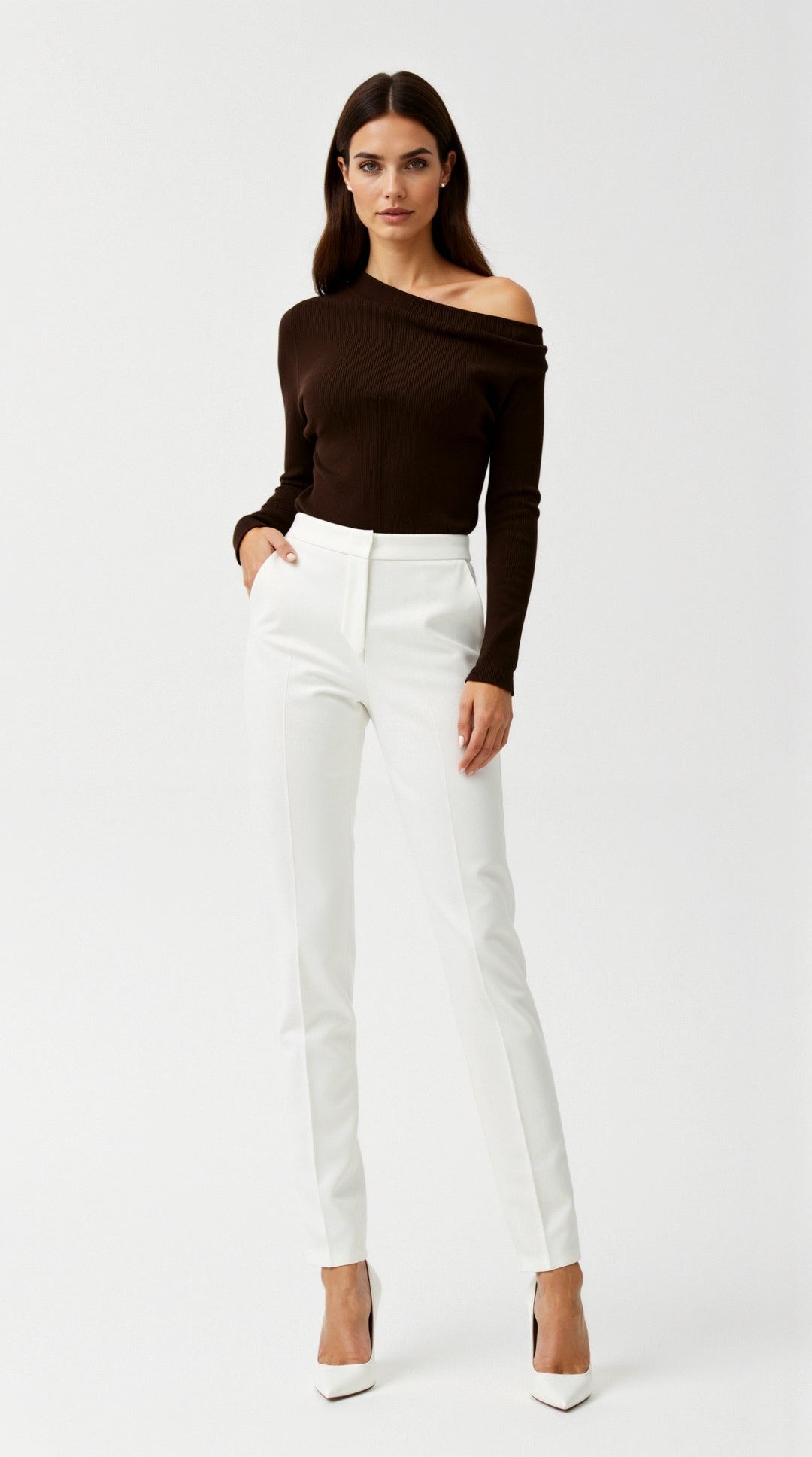 Shirley Asymmetric Knit Top 0