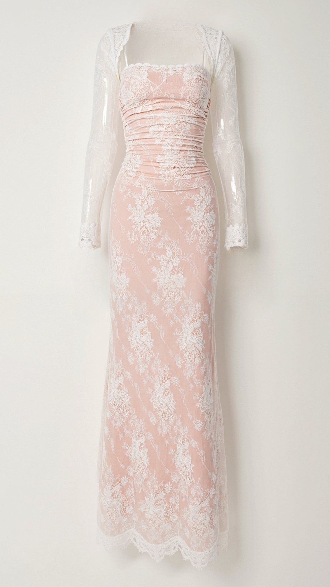 Sophia Elegant Lace Long Sleeve Maxi Dress for Women 2