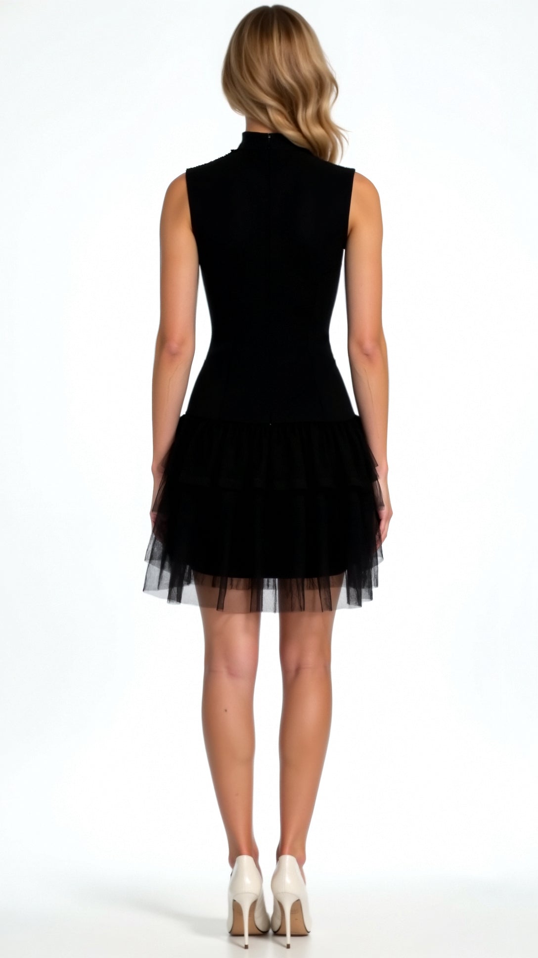 Sophia Romantic White Mini Tulle Dress for Wedding Guests and Cocktail Events 1