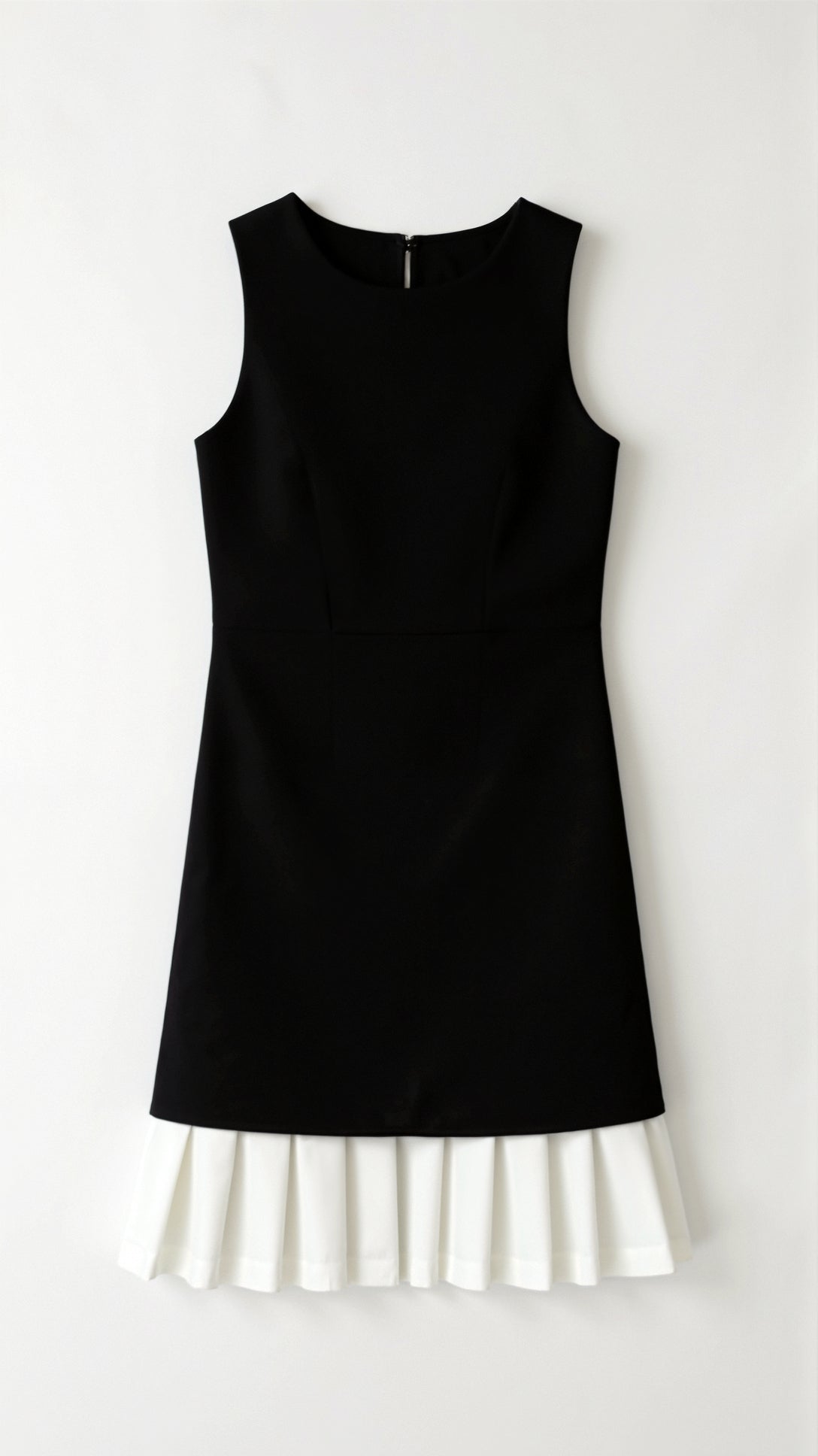Sophia Sleek A-Line Mini Dress - Women's Summer Dress with Pleated Hemline 2