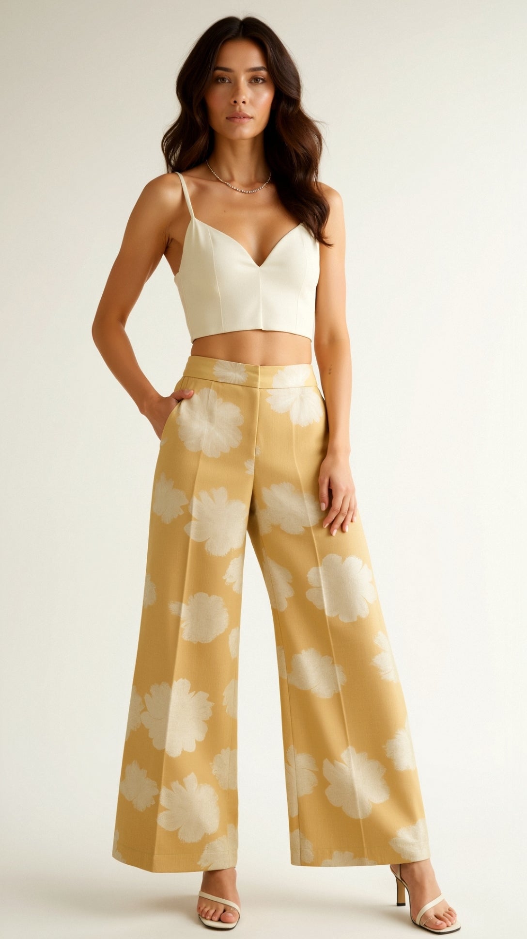Susan Floral Print Wide-Leg Lounge Pants 0