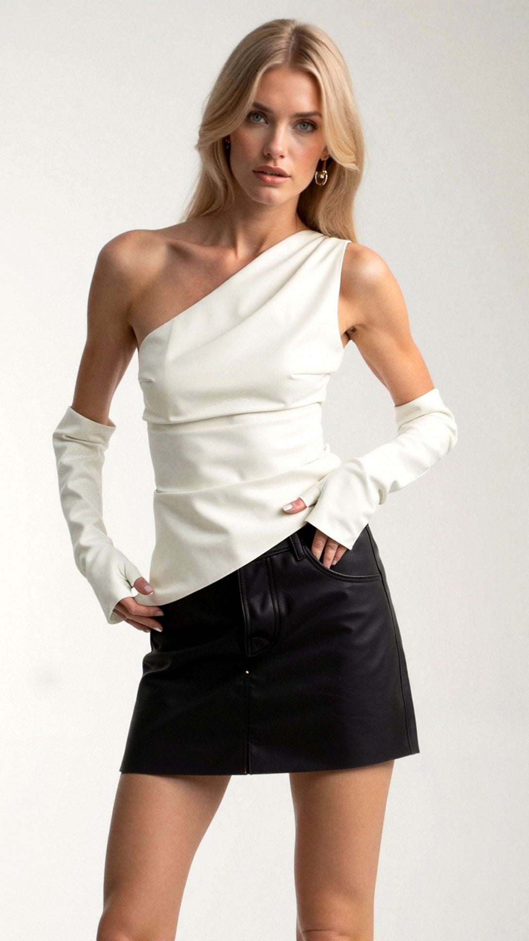 Ulyssa Dramatic One-Shoulder Going Out Top 2