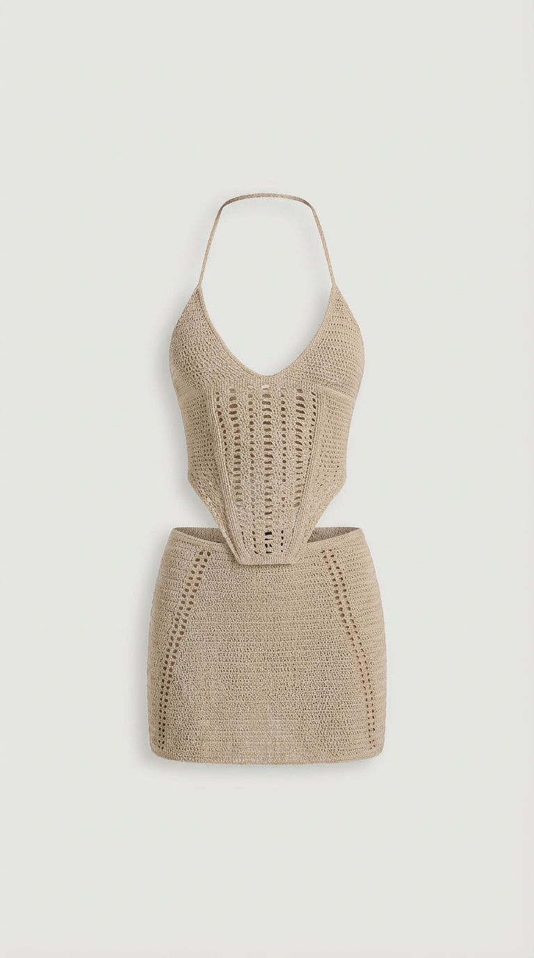 Luna Sculpted Knit Halter Top