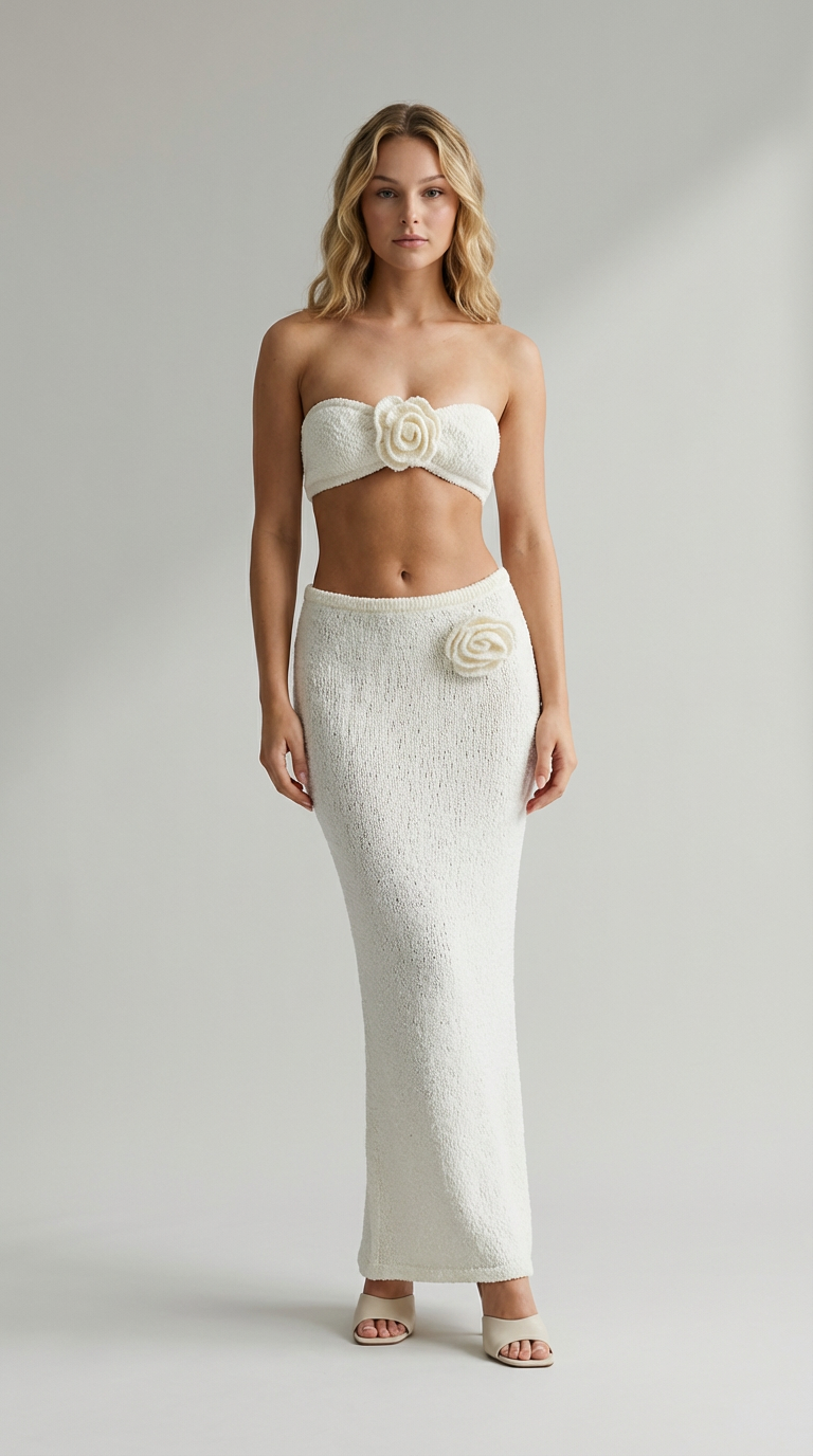 Elena Rosette Knit Co-Ord Set