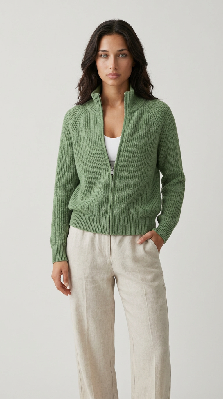 Emma Knitted Full-Zip Cardigan