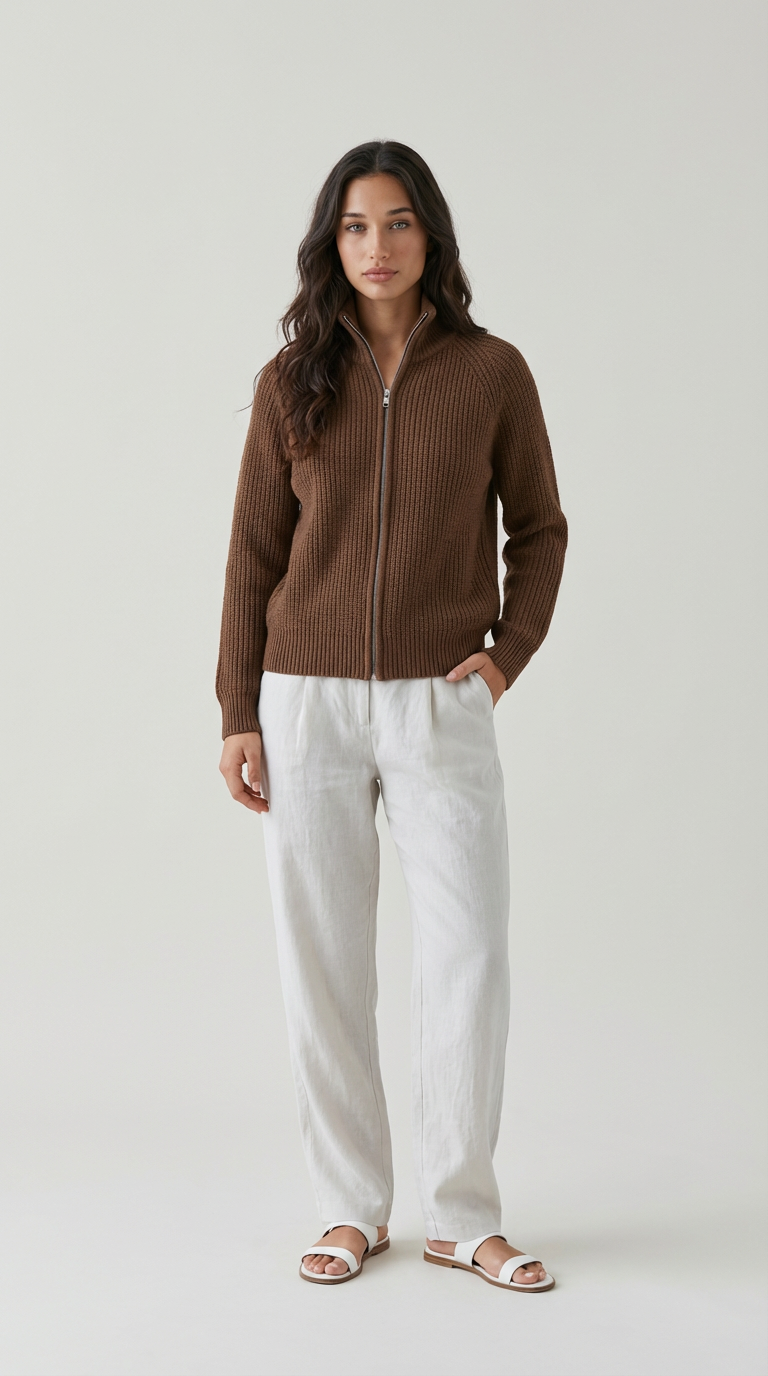 Emma Knitted Full-Zip Cardigan