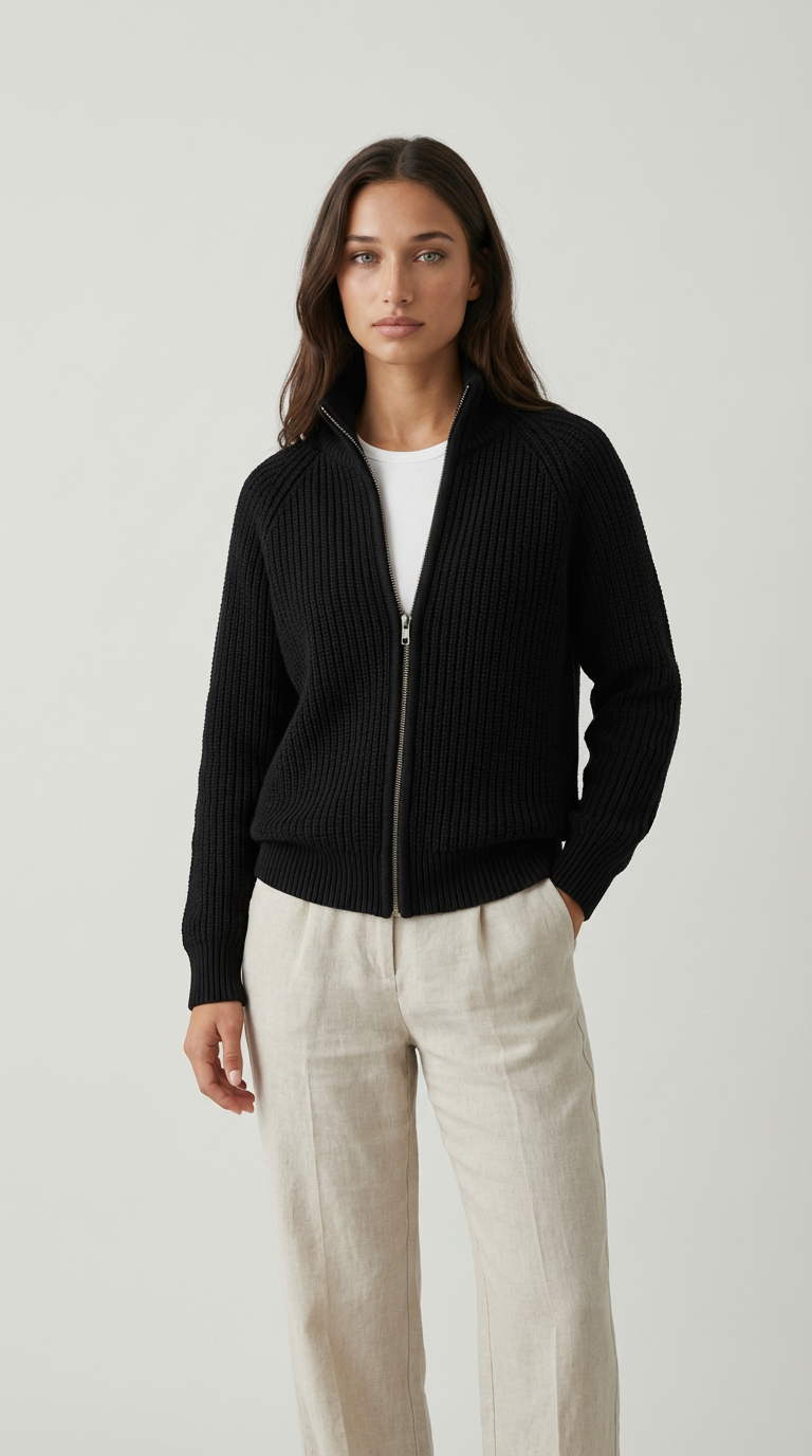 Emma Knitted Full-Zip Cardigan