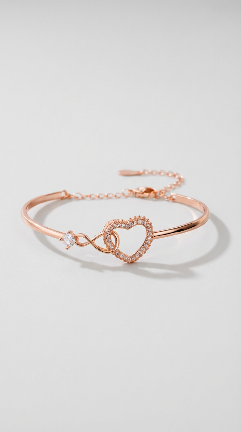 Elara Infinity Heart Crystal Bracelet