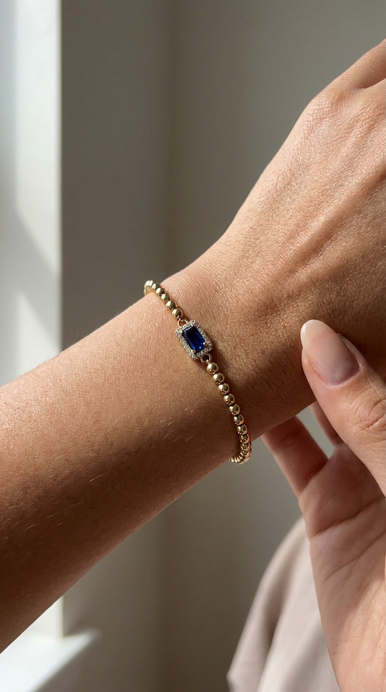 Celeste Birthstone Beaded Bracelet