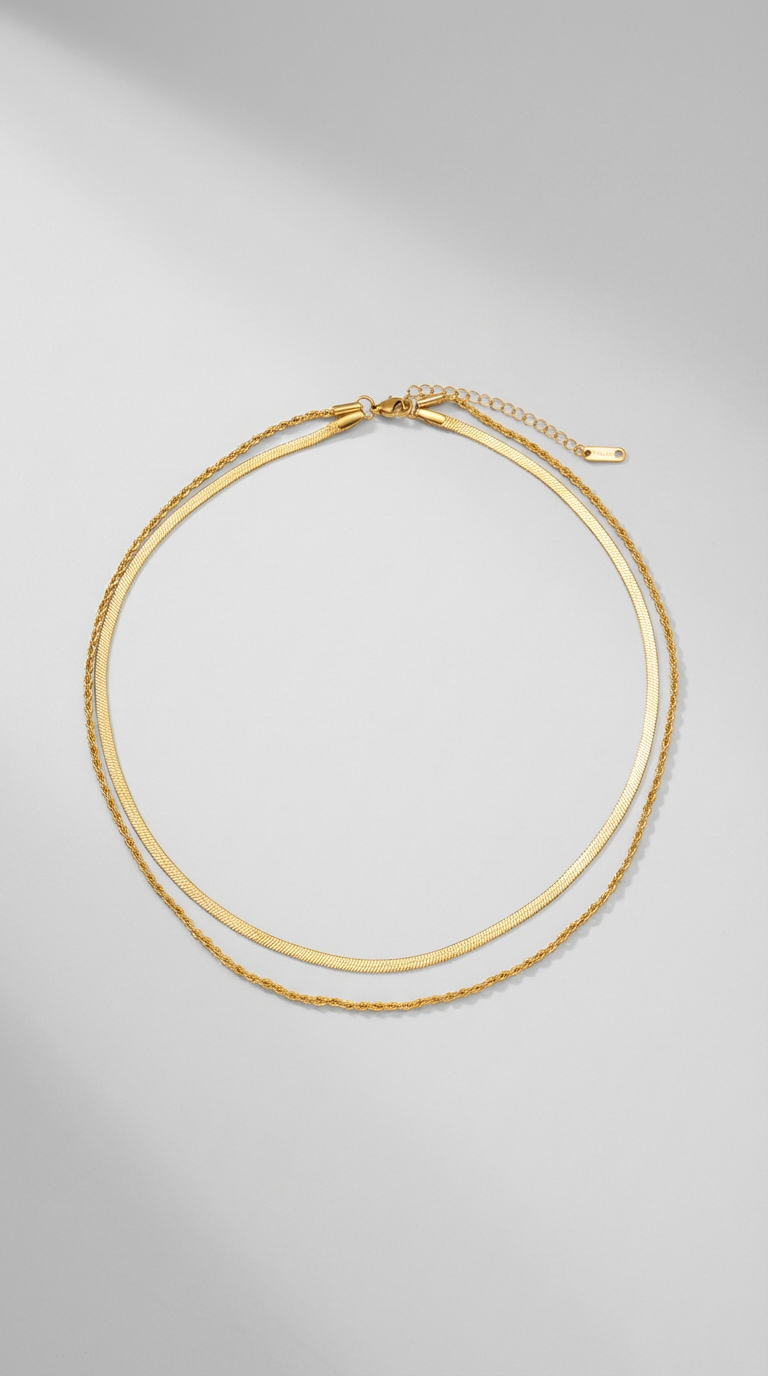 Ariana Layered Chain Necklace Set
