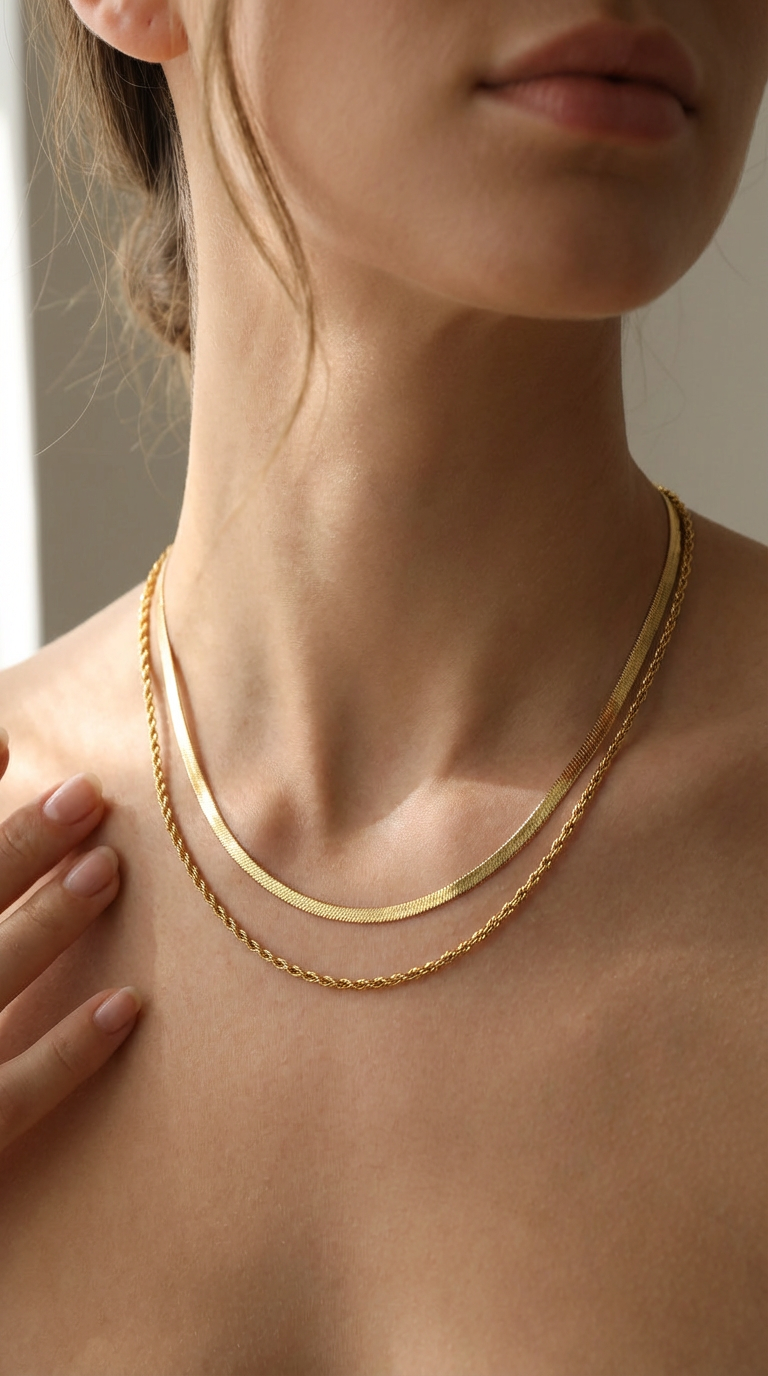 Ariana Layered Chain Necklace Set