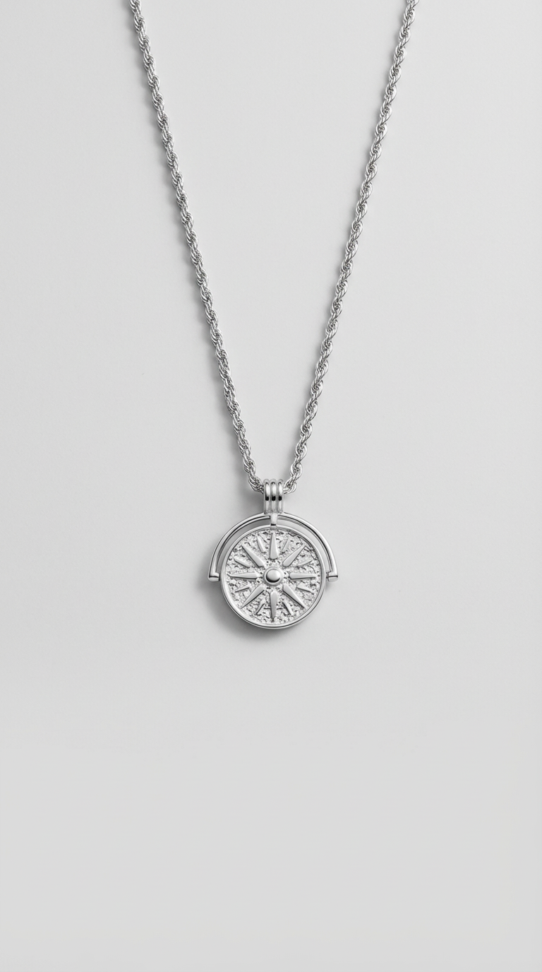 Aurielle Compass Medallion Necklace