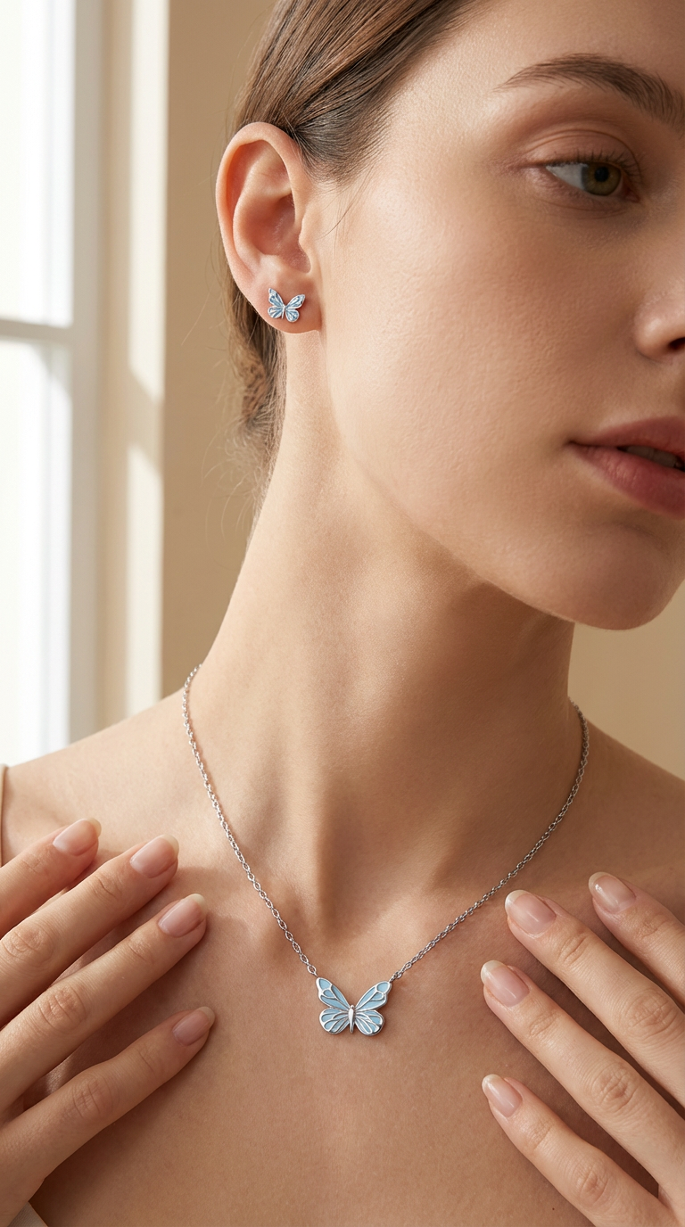 Marta Butterfly Pendant Necklace