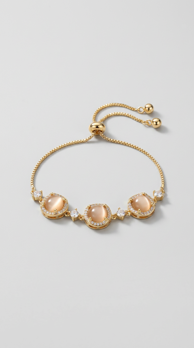 Celeste Halo Stone Bracelet