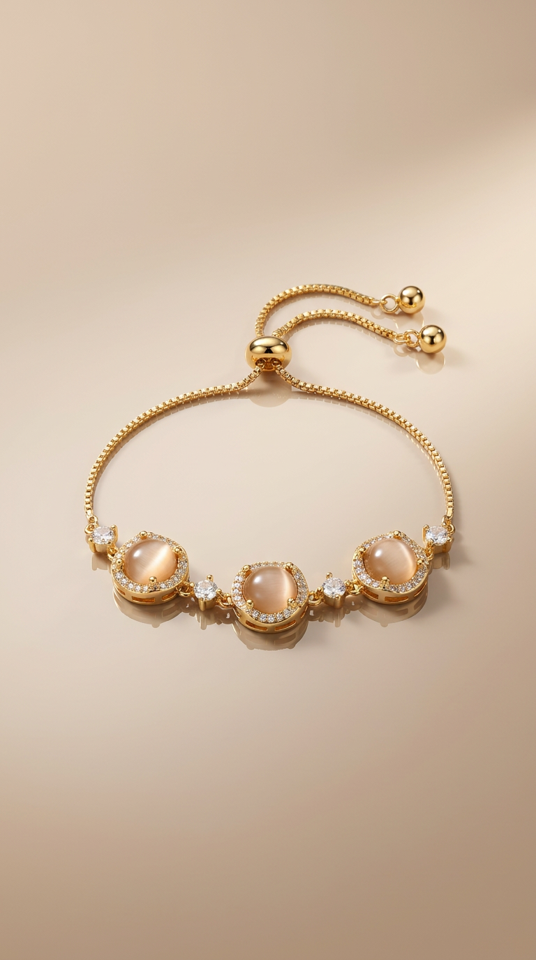 Celeste Halo Stone Bracelet