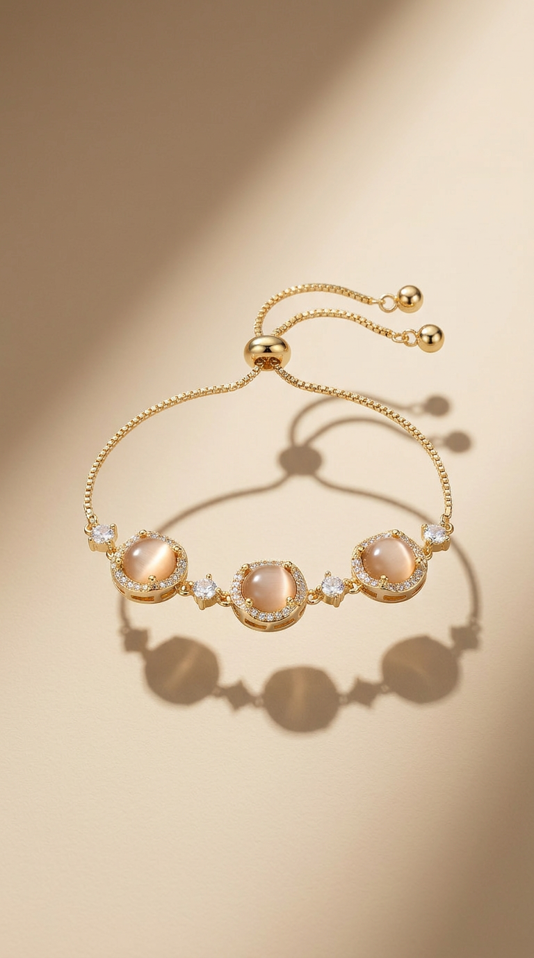 Celeste Halo Stone Bracelet