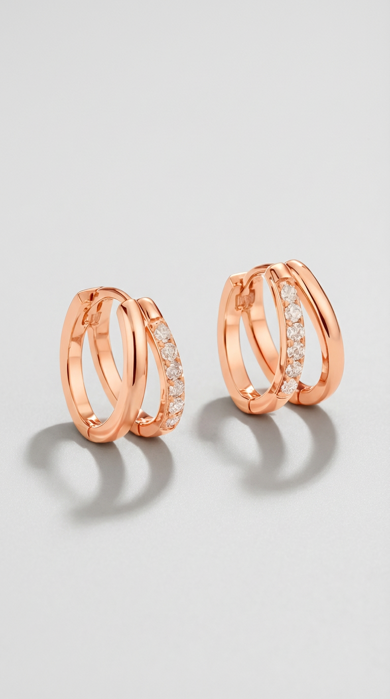 Valeria Crystal Huggie Hoop Earrings